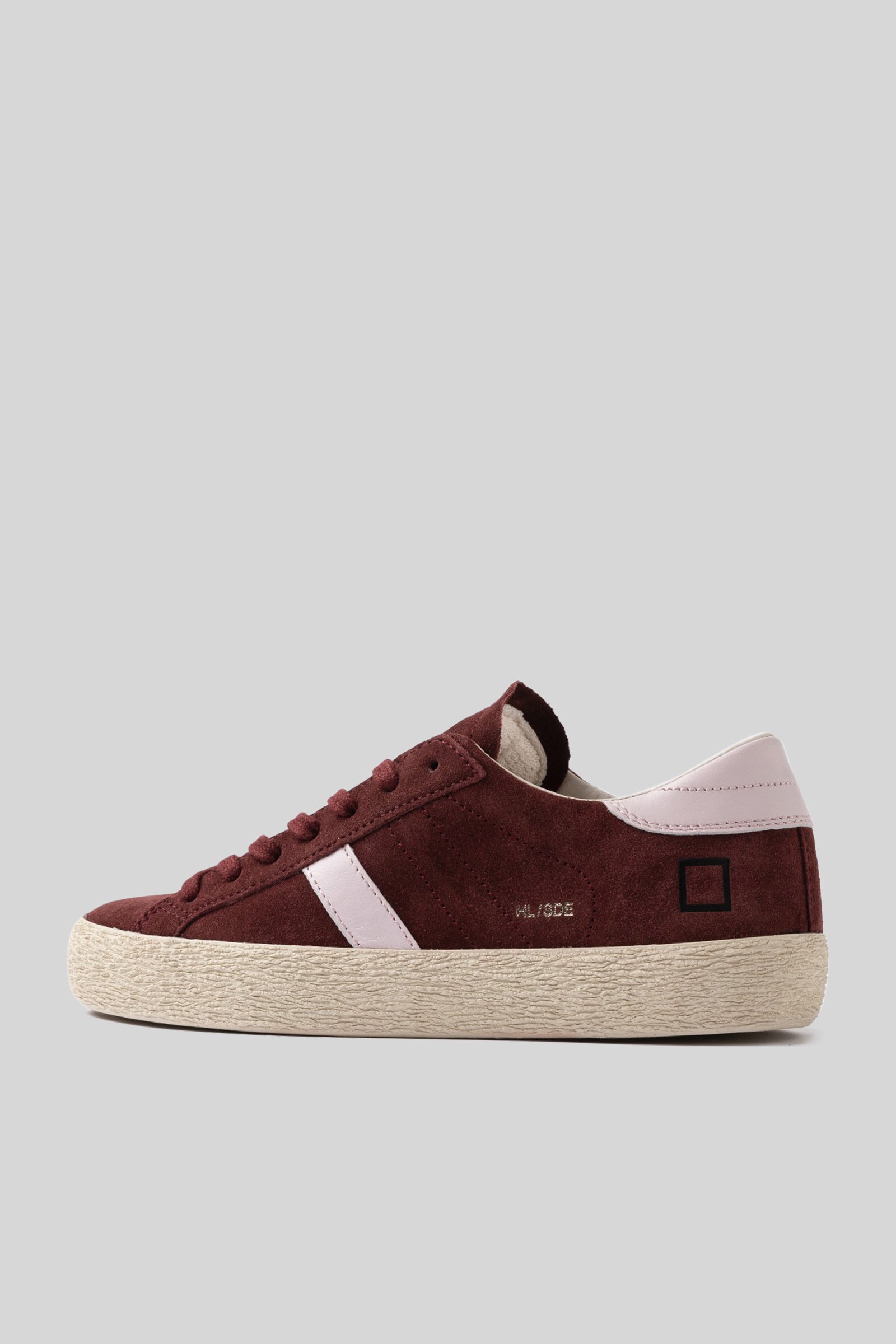 D.a.t.e. Sneaker Hill Low Suede Bordeaux Donna - 5