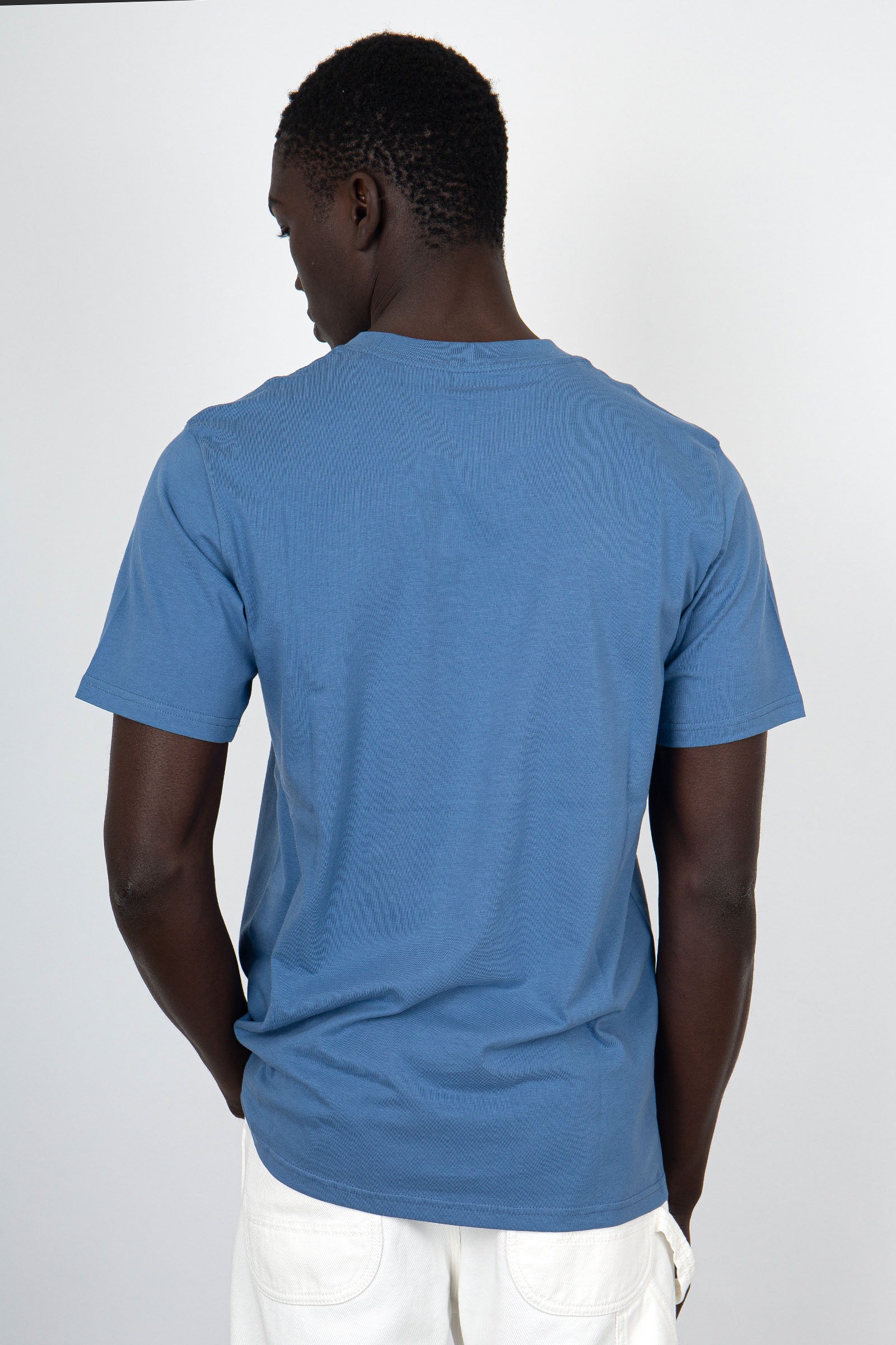 Carhartt WIP T-Shirt Short Sleeve Script Cotone Azzurro - 4