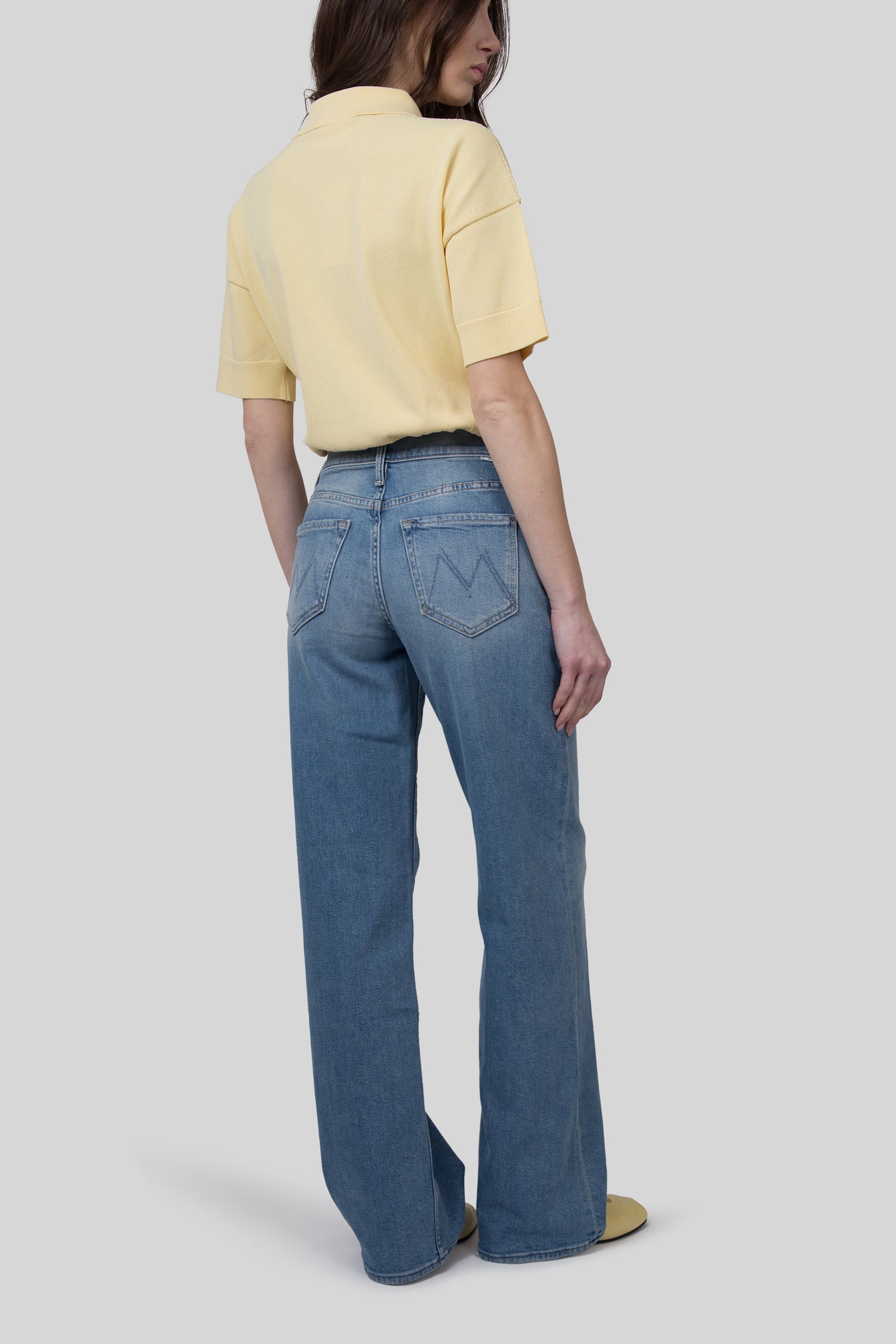 Mother Jeans The Snipper Zip Sneak Denim Chiaro Donna - 6