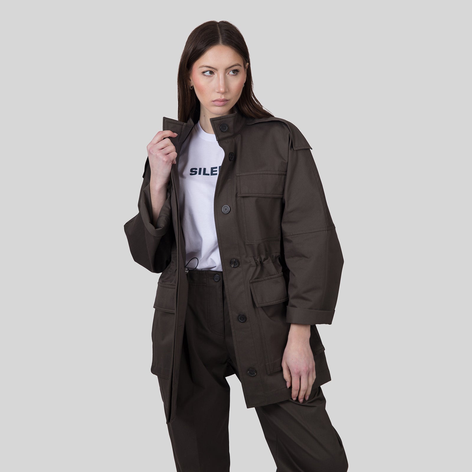 Semicouture Giacca Palimira Verde Militare Donna - 9