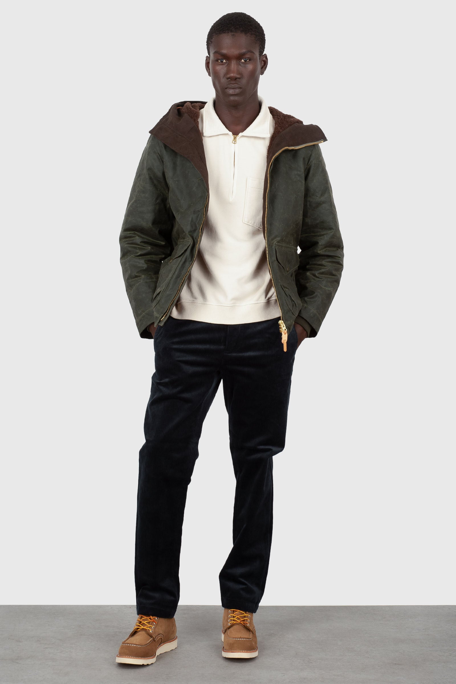 Fortela Felpa Yale Zip-up Taupe Uomo - 2