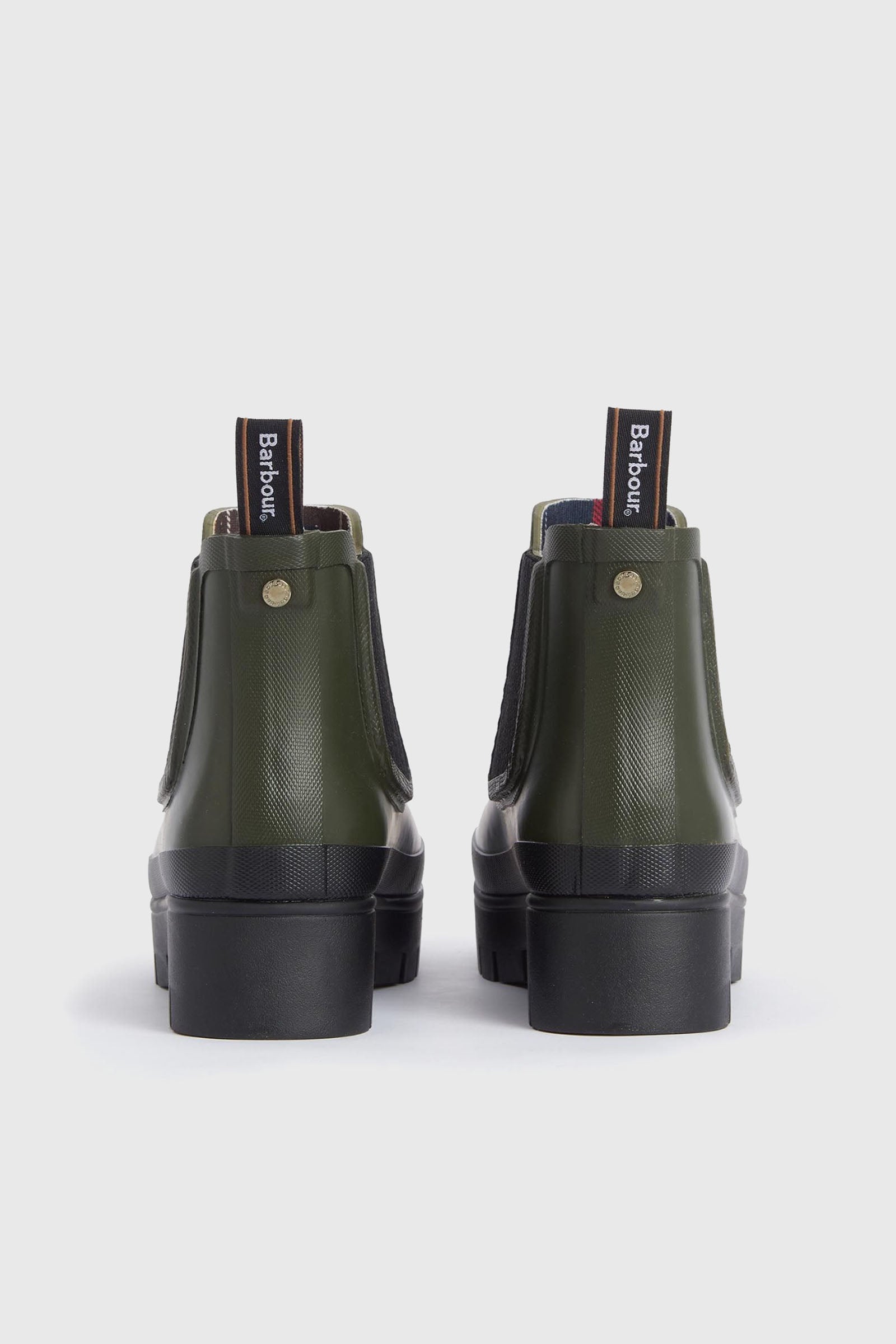 Barbour Chelsea Welly Boot Halton Verde Oliva Donna - 4