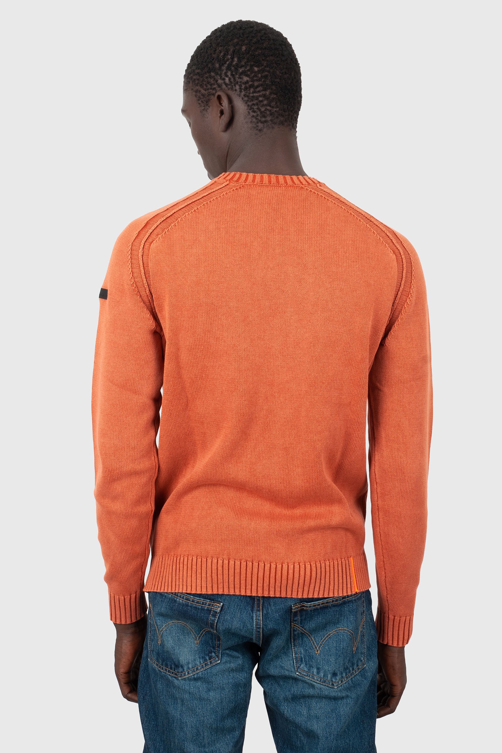 Rrd Maglia Cotton Techno Wash Round Arancio Uomo - 4