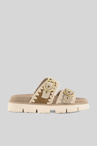 Mou Sandalo Bio Front Cut Beige Donna mou