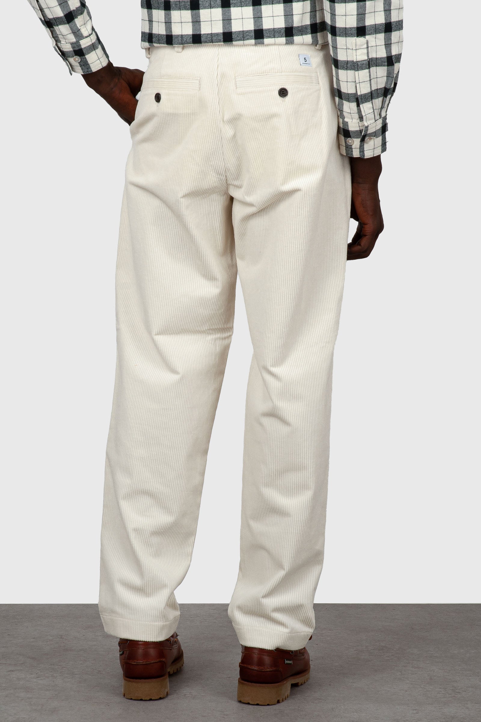 Department Five Pantalone Gin Pence In Velluto Bianco Off Uomo - 5