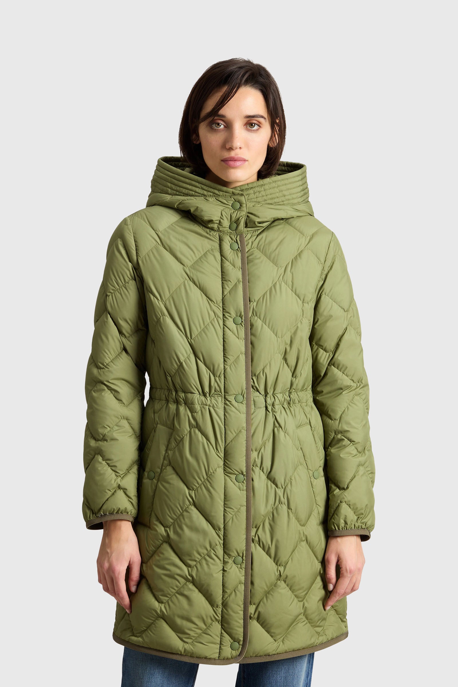 Woolrich Parka Heritage Con Cappuccio Verde Militare Donna - 1