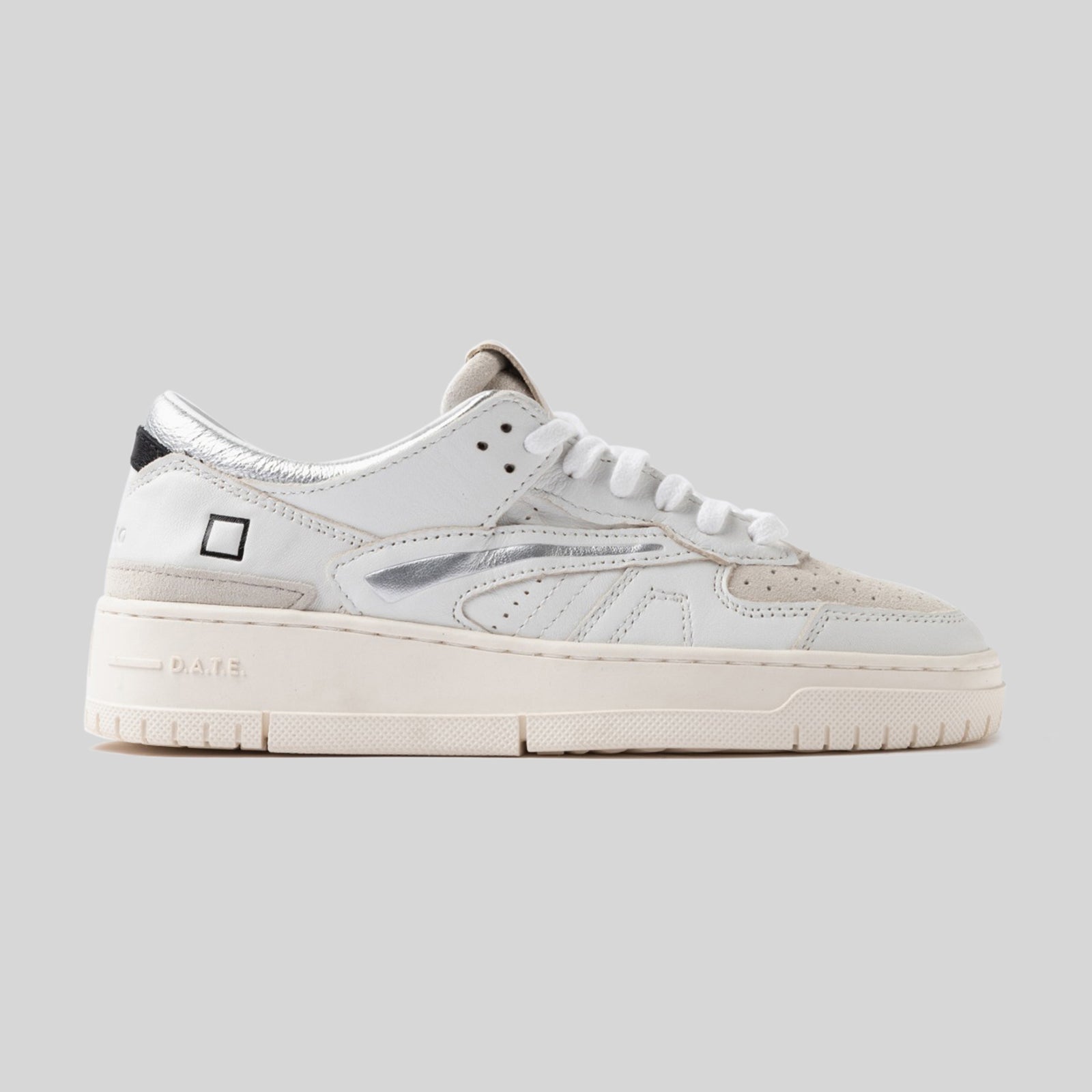 D.a.t.e. Sneaker Torneo Shiny Bianco/argento Donna - 6