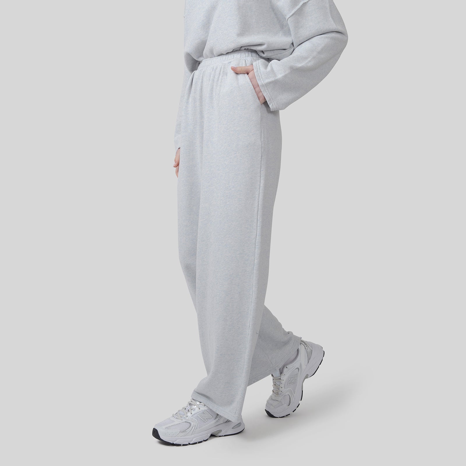 American Vintage Pantalone Jogging Dantown Grigio Chiaro Donna - 9