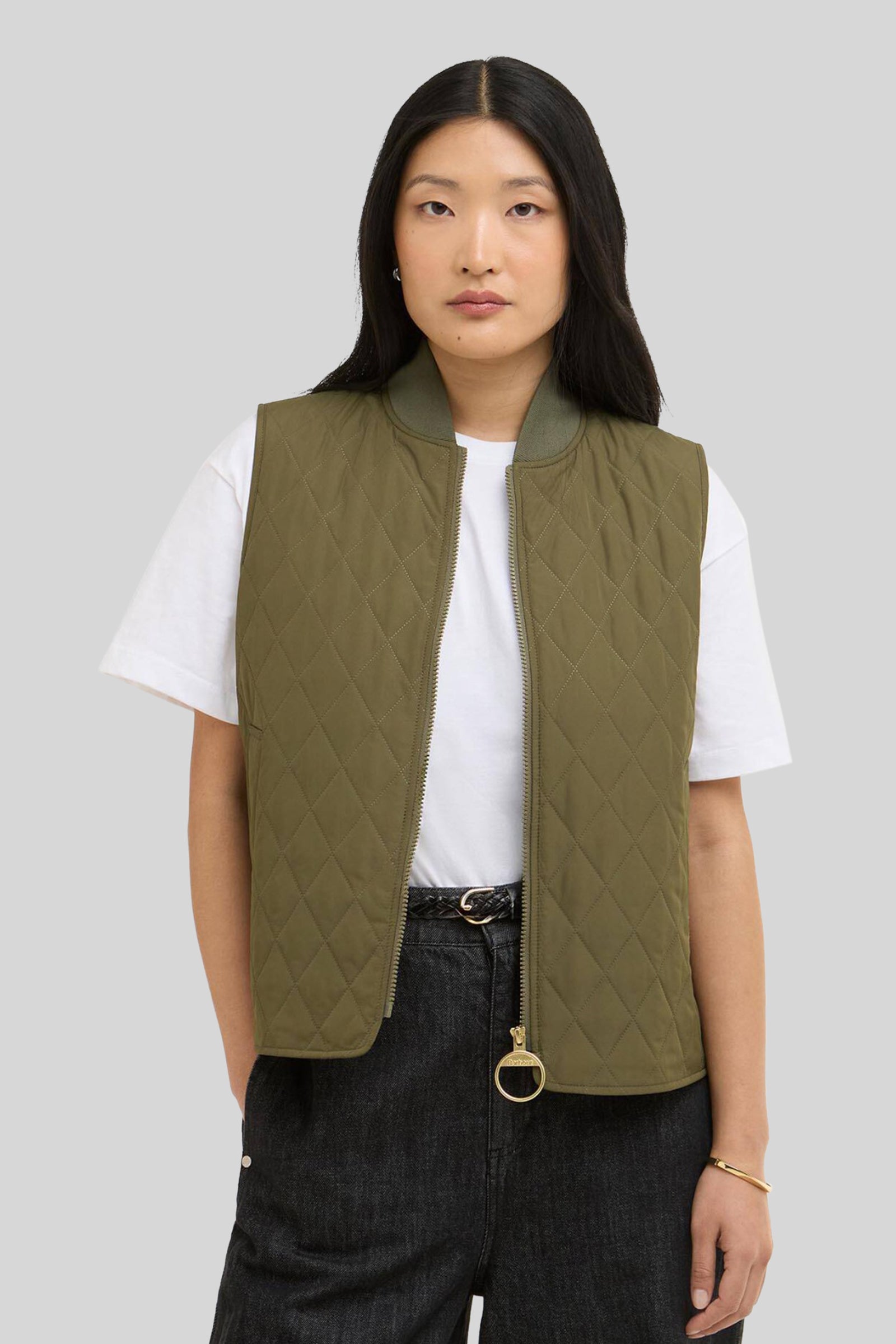 Barbour Gilet Roeburn Verde Donna - 3