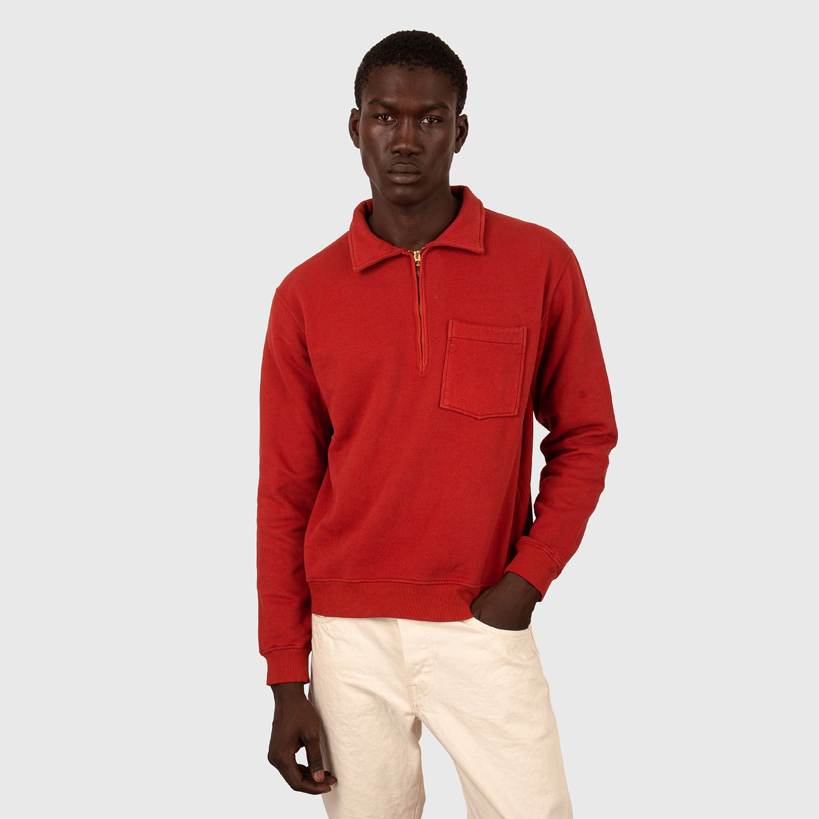 Fortela Felpa Yale Zip-up Rosso Uomo - 8