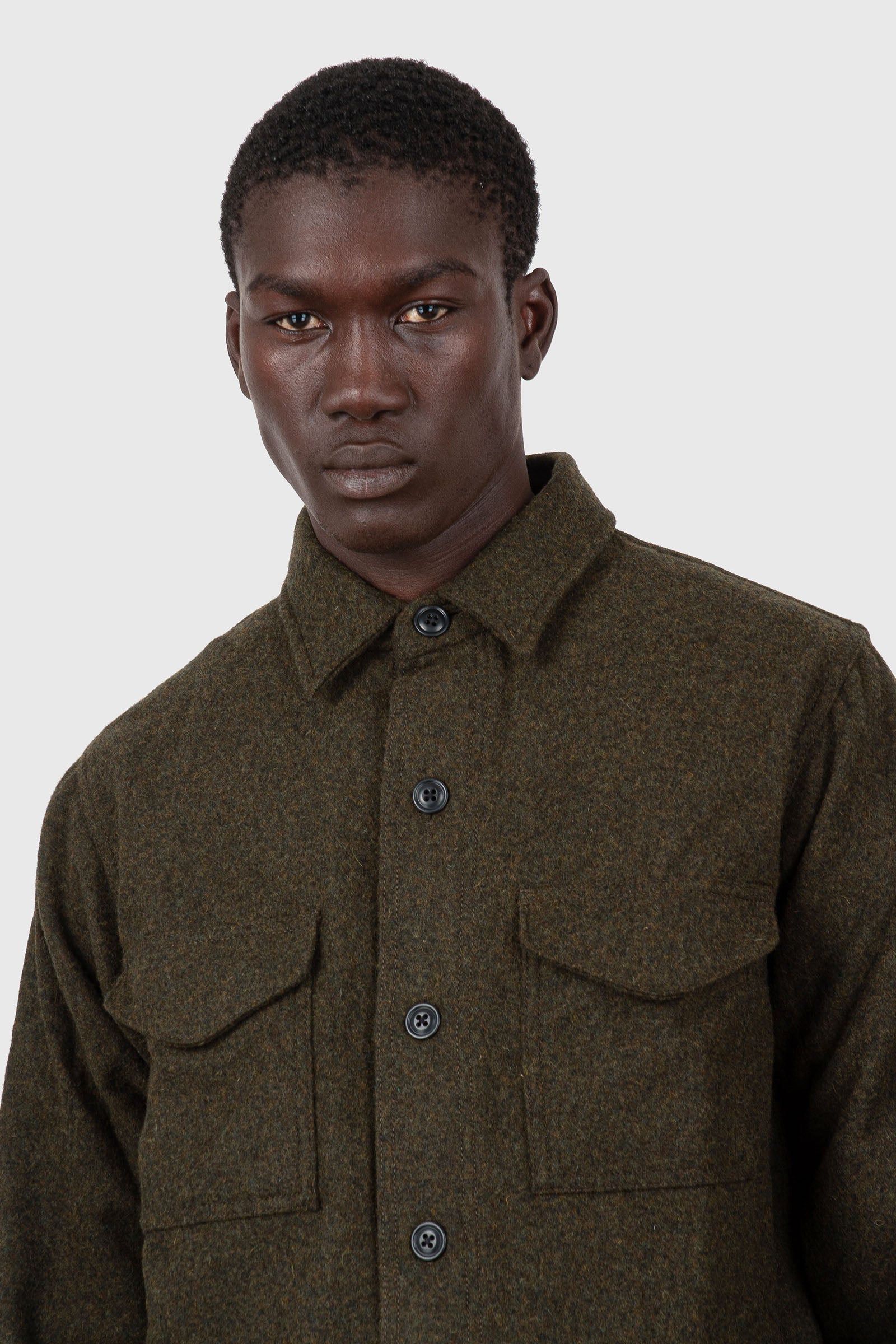 Filson Wool Jac-shirt Verde Militare Uomo - 2