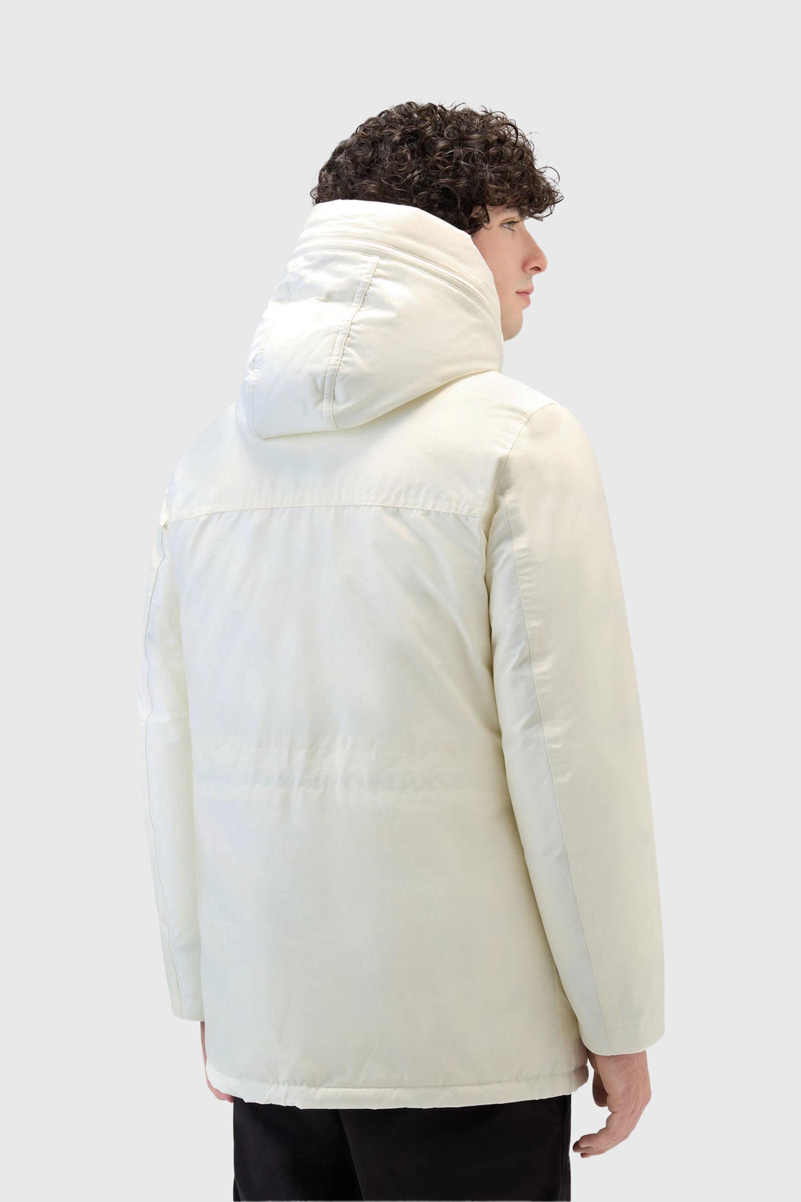 Woolrich Arctic Parka Evolution In Ramar Cloth Bianco Uomo - 3