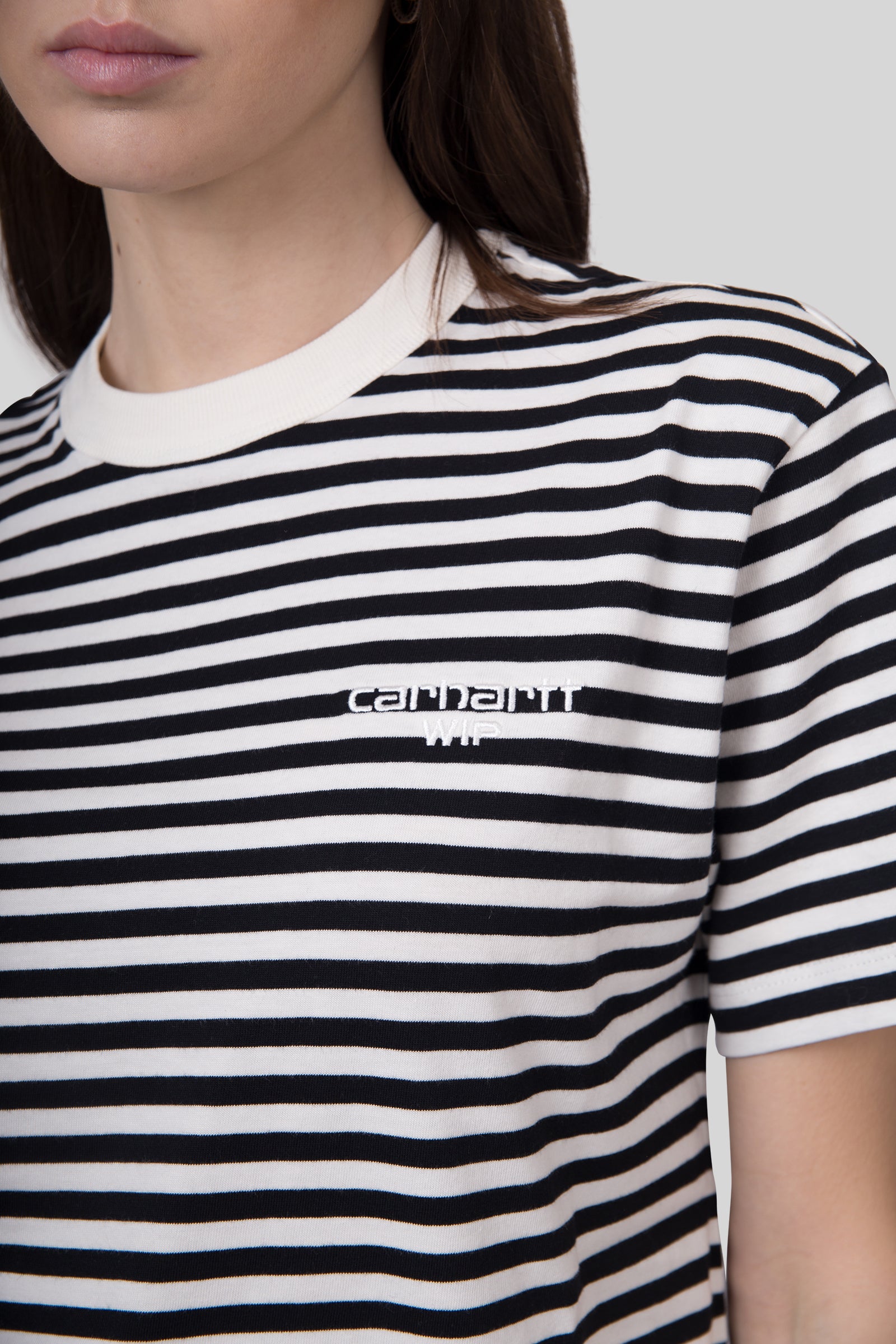 Carhartt Wip T-shirt W' S/s Ezra Nero/bianco Donna - 4