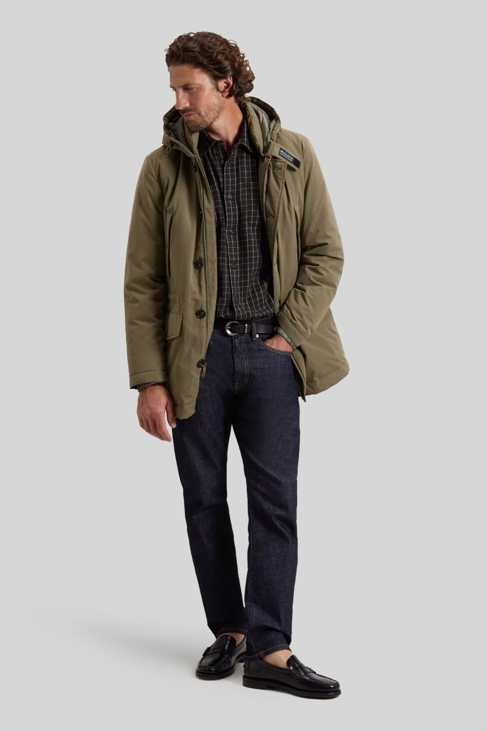 Woolrich Mountain Cloth Parka Verde Chiaro Uomo - 2