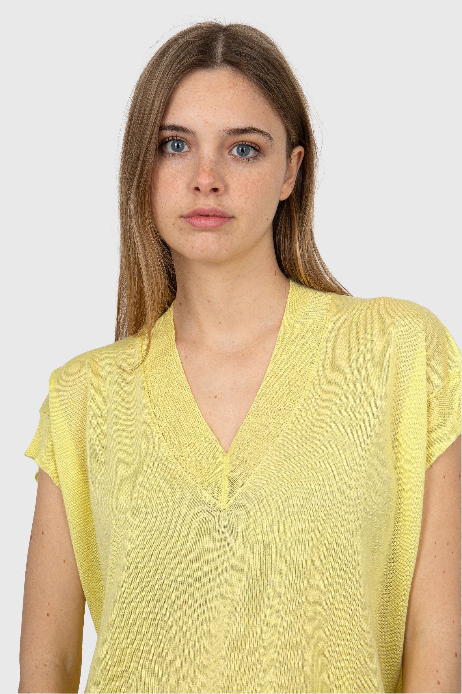 Absolut Cashmere Blair Synthetic Yellow Sweater - 1
