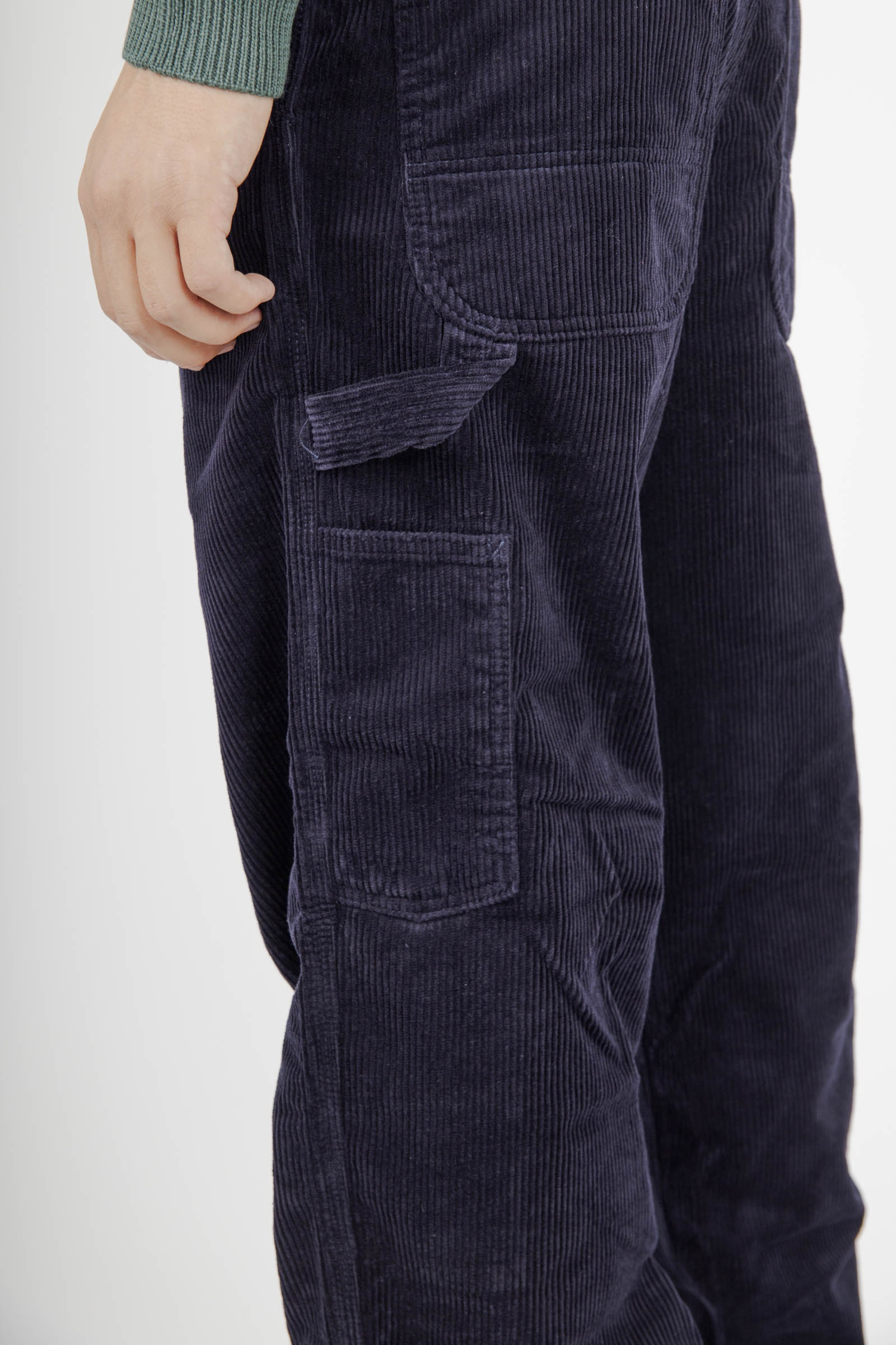 Carhartt Wip Single Knee Pant Corduroy Blu Scuro Uomo - 5