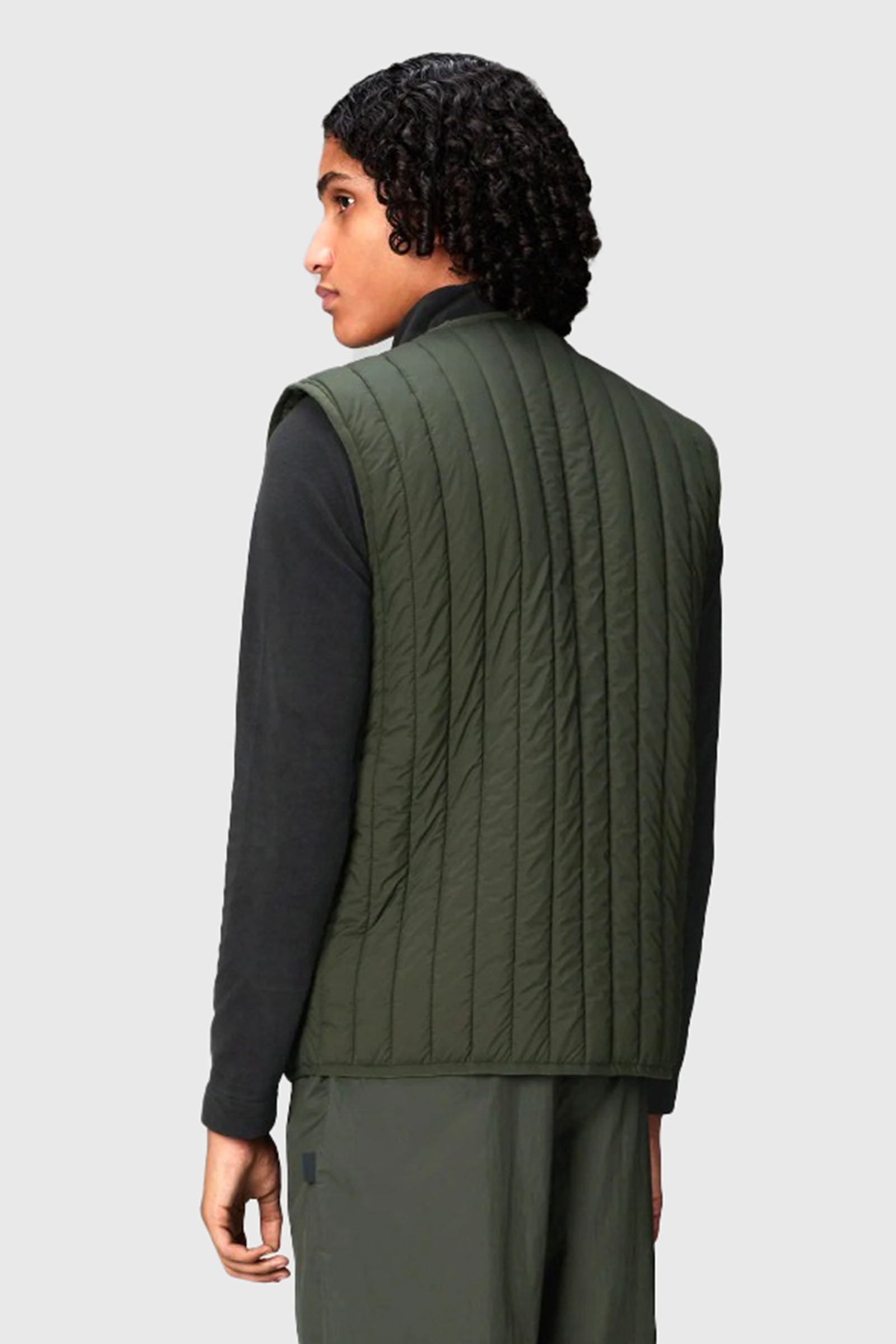 Rains Gilet Banja Liner Verde Donna - 2