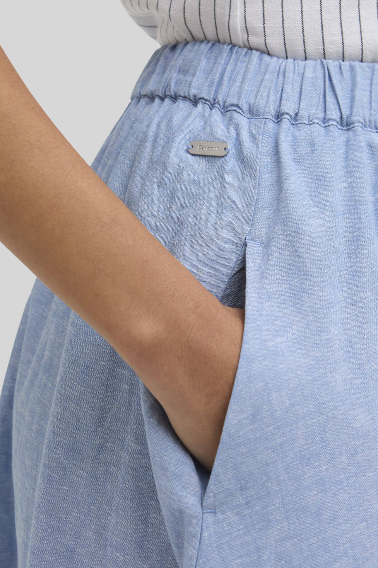 Barbour Gonna Midi Sutton Chambray Donna - 2