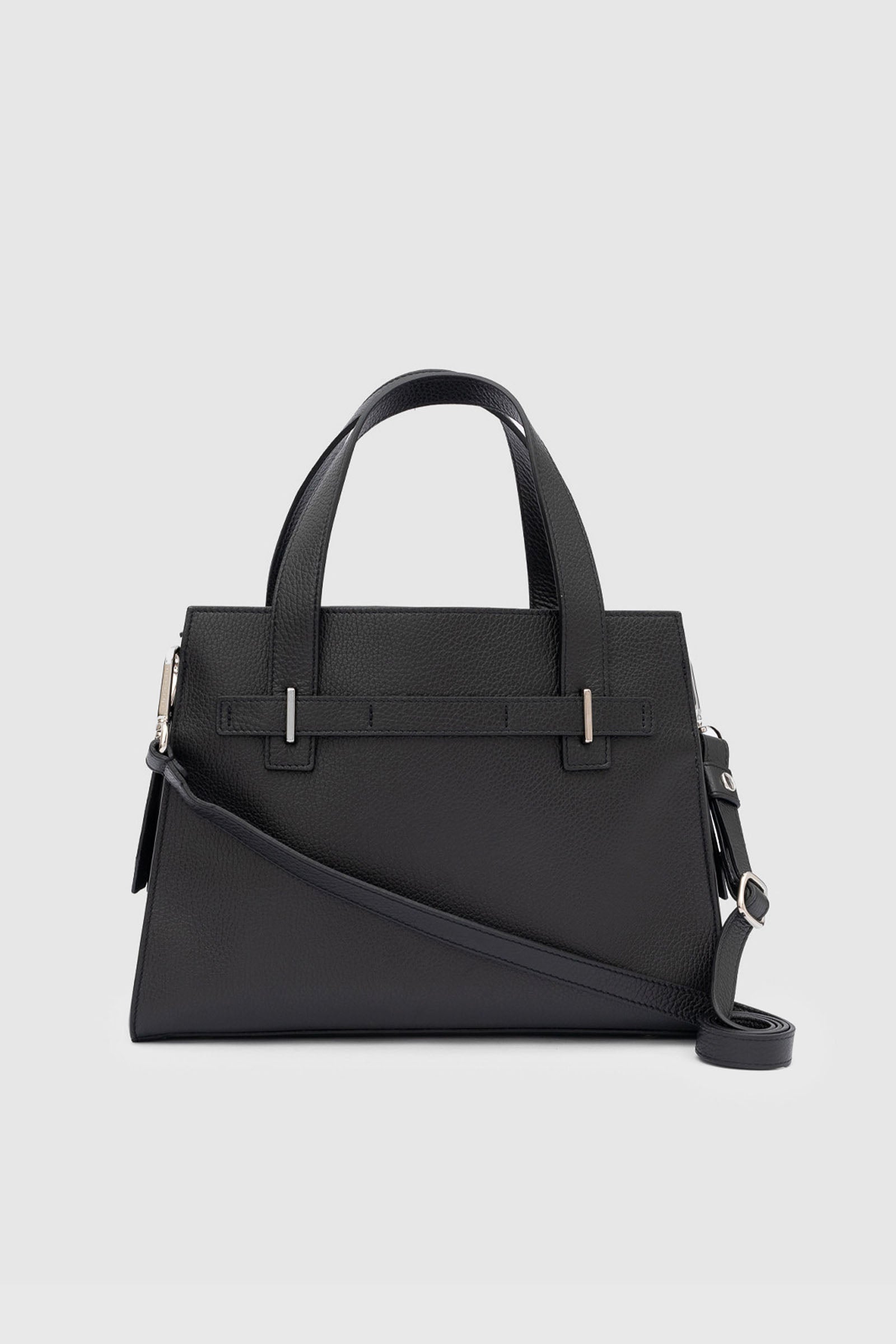 Orciani Borsa Posh Media In Pelle Sense Nero Donna - 3