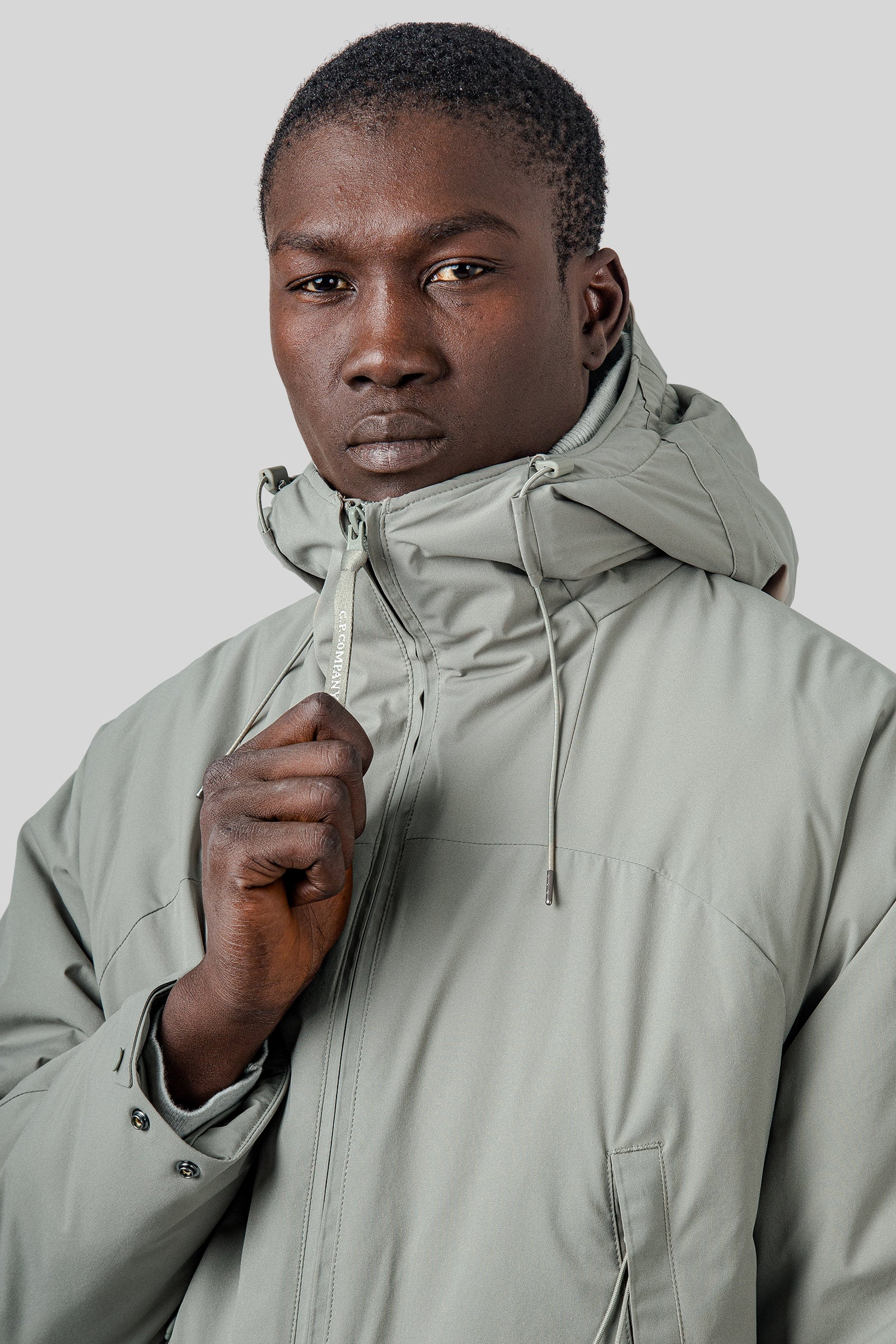 C.p. Company Pro-tek Primaloft® Silver Hooded Lens Jacket Verde Salvia Uomo - 1