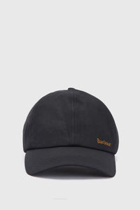Barbour Belsay Wax Sports Hat Nero Unisex barbour
