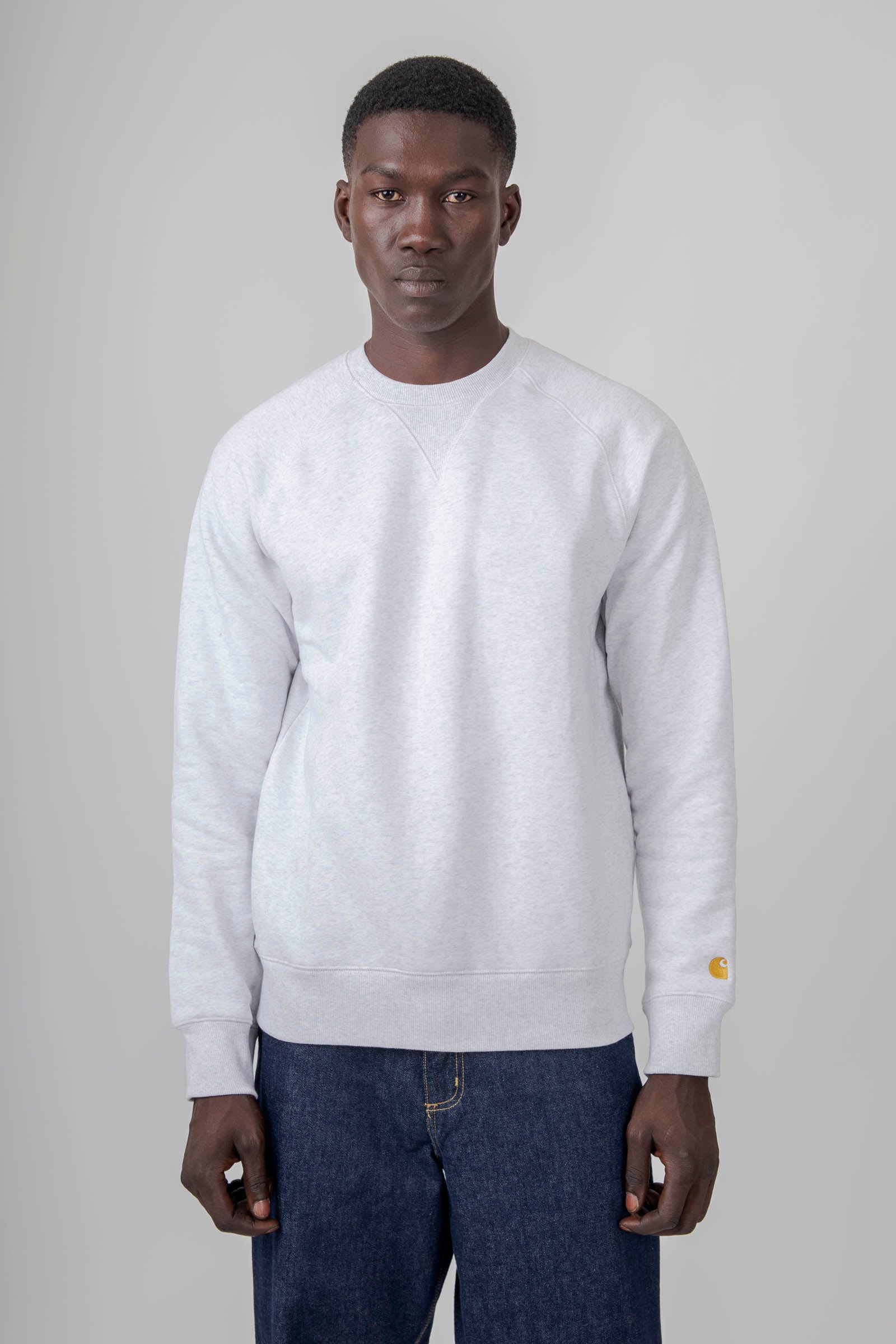 Carhartt Wip Chase Sweatshirt Grigio Chiaro Uomo - 4