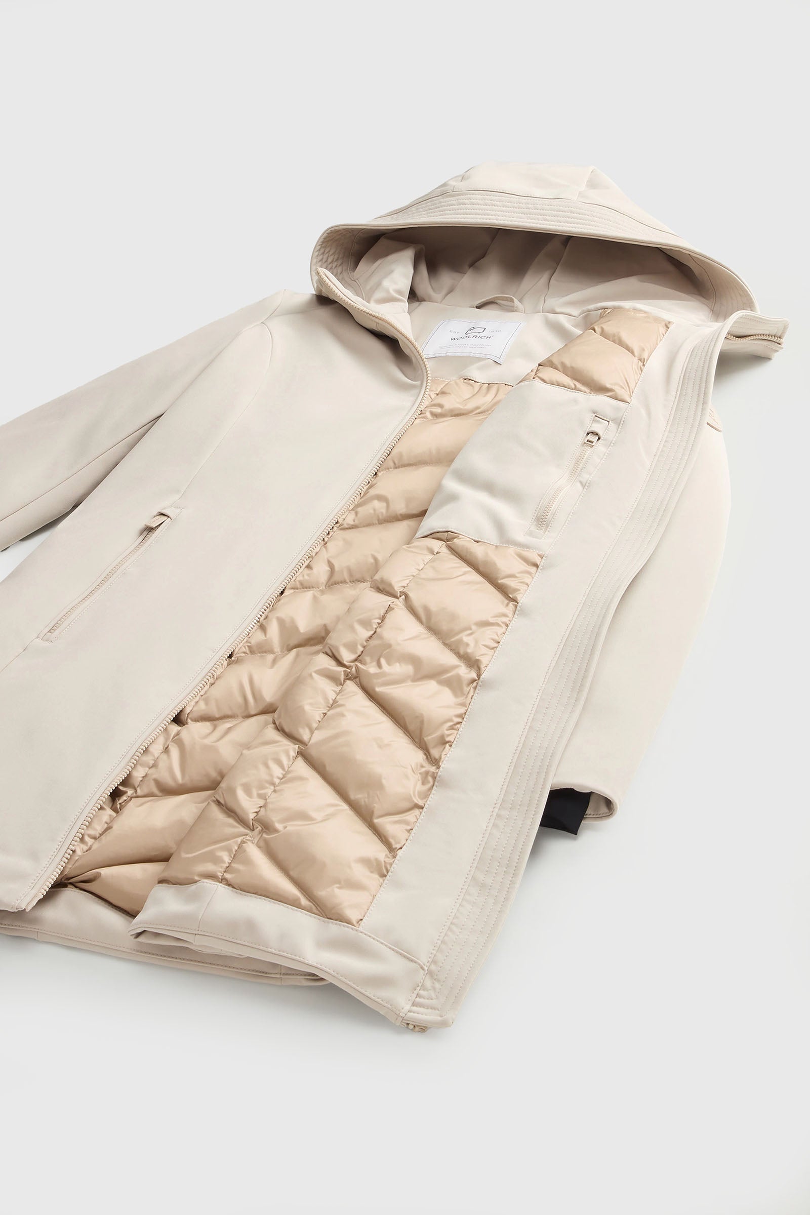 Woolrich Firth Parka In Tech Softshell Ghiaccio Donna - 9