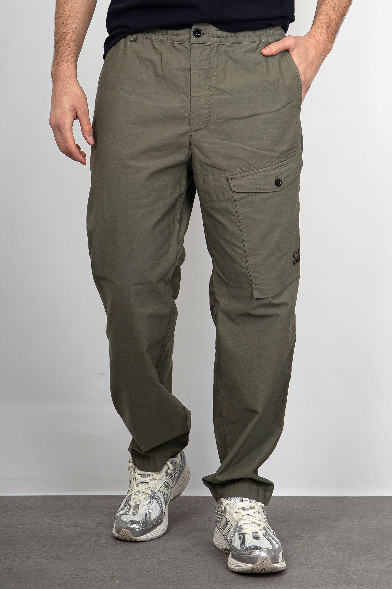C.P. Company Pantalone Cargo Cotone Verde Militare - 4
