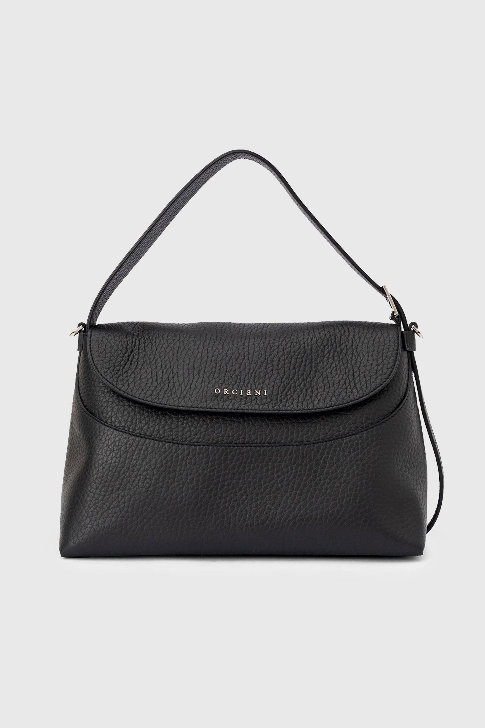 Orciani Borsa A Spalla Nana In Pelle Soft Nero Donna - 1