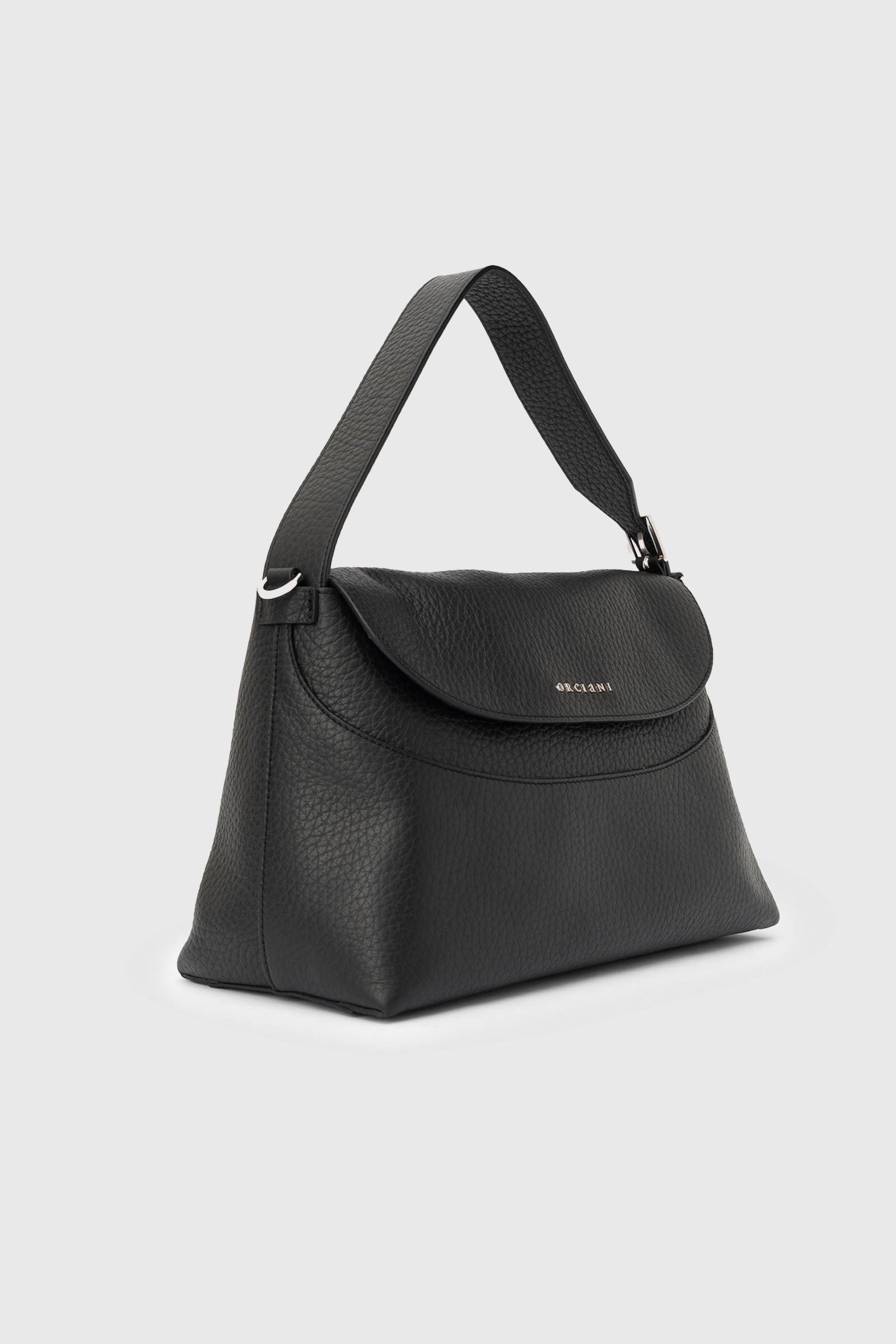 Orciani Borsa A Spalla Nana In Pelle Soft Nero Donna - 2