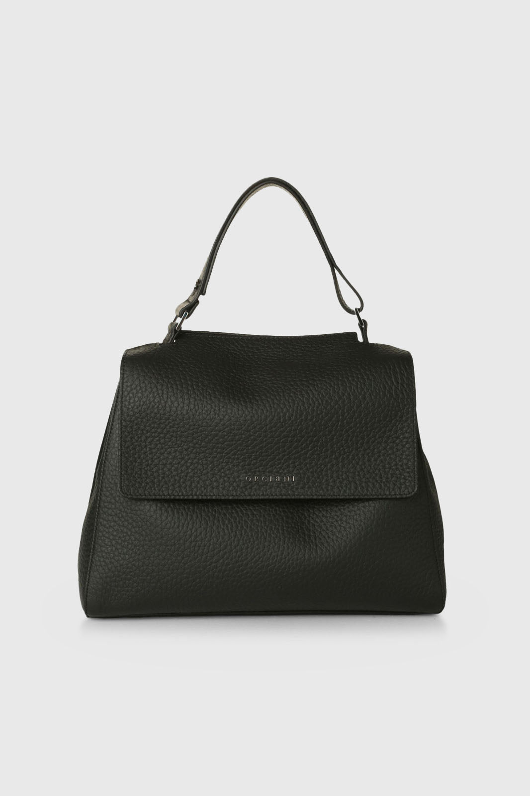 Orciani Borsa A Mano Media Sveva In Pelle Soft Nero Donna - 1