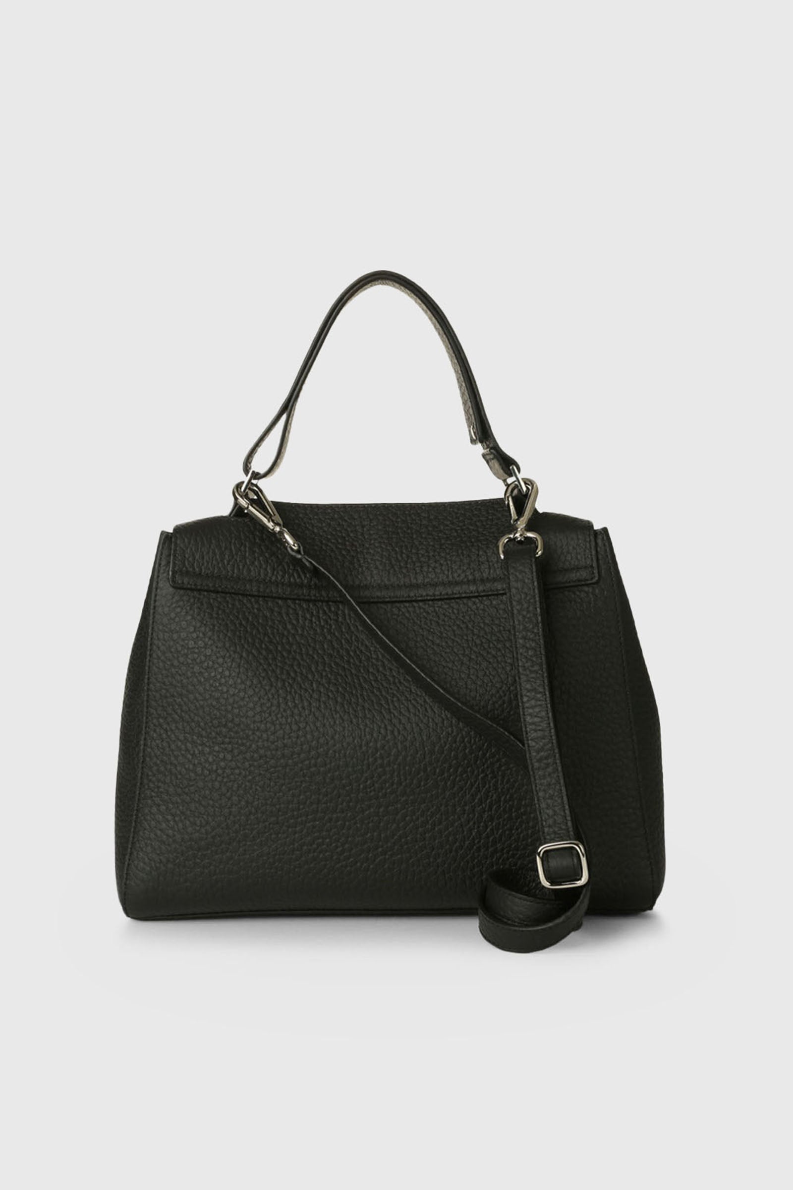 Orciani Borsa A Mano Media Sveva In Pelle Soft Nero Donna - 3