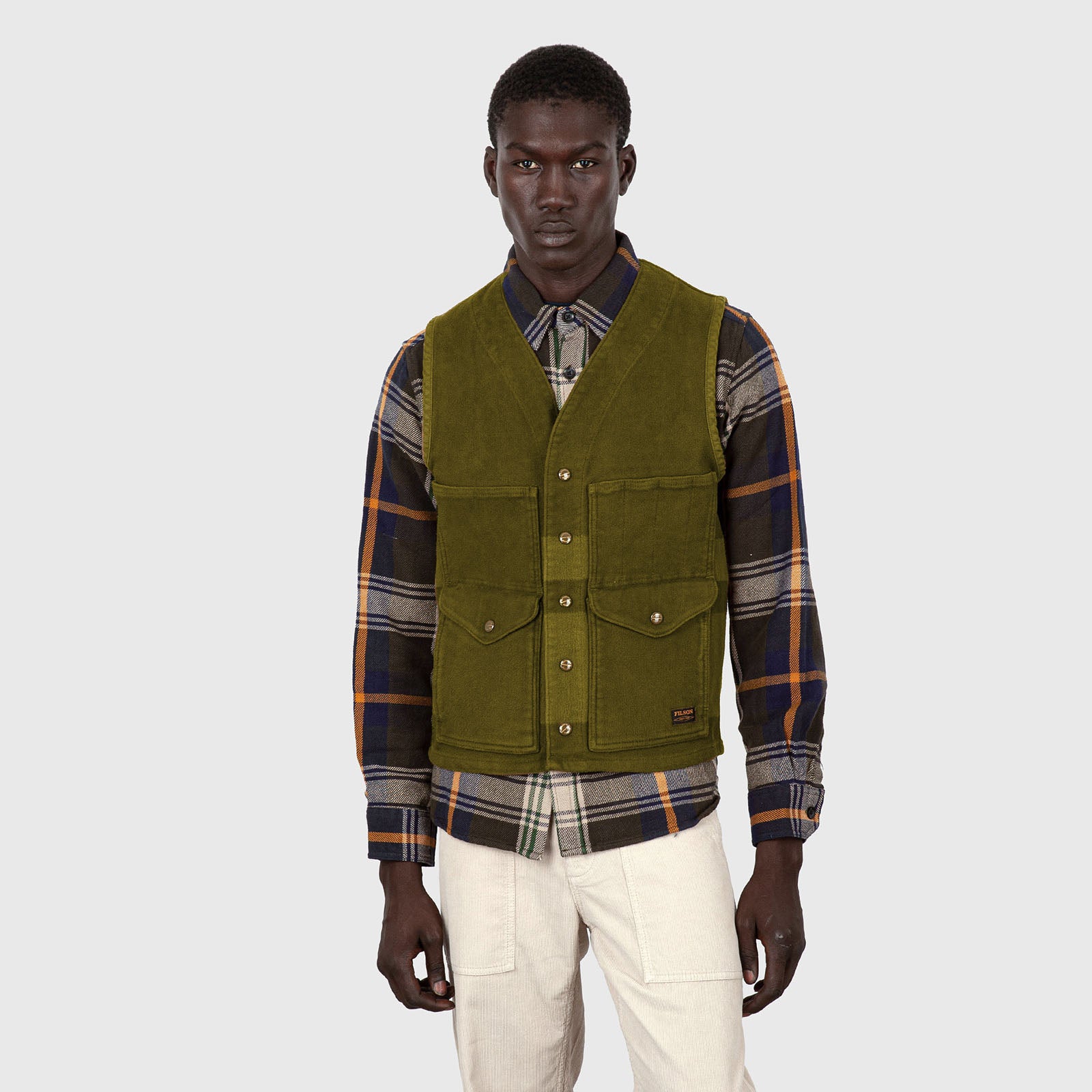 Filson Gilet Beartooth Cruiser Verde Oliva Uomo - 8