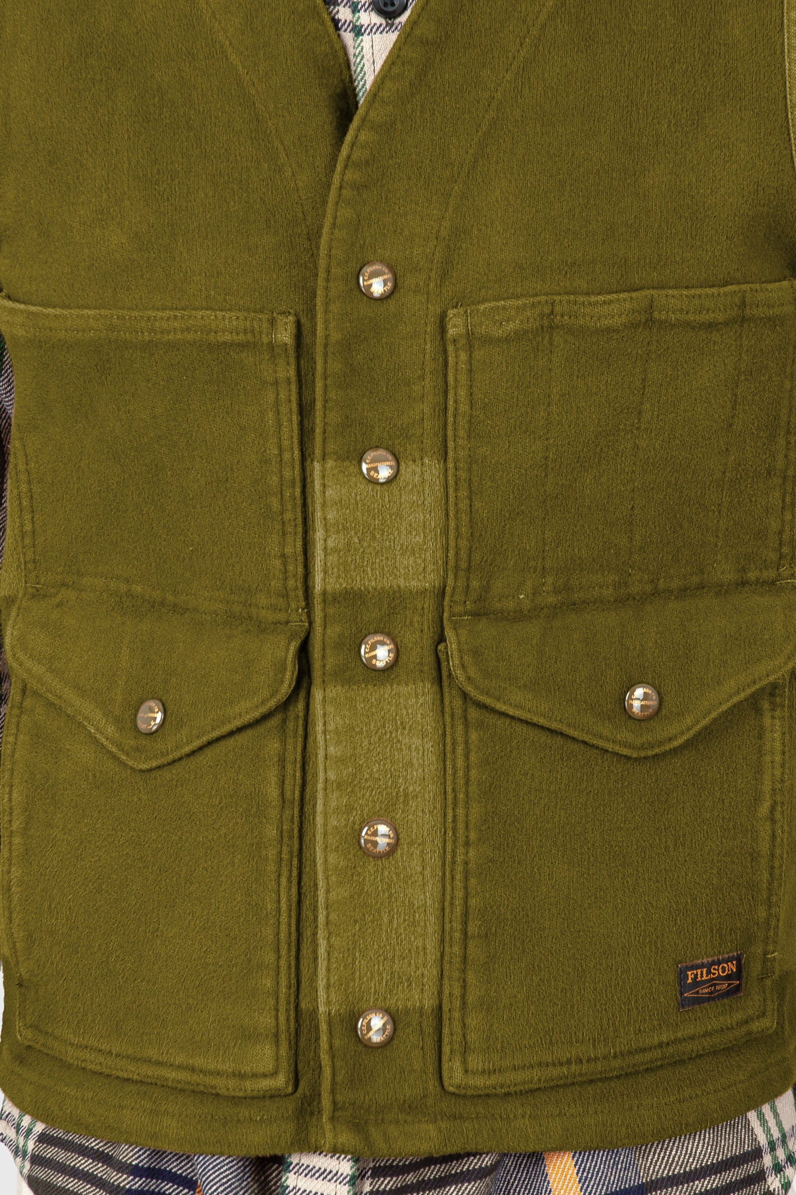 Filson Gilet Beartooth Cruiser Verde Oliva Uomo - 6