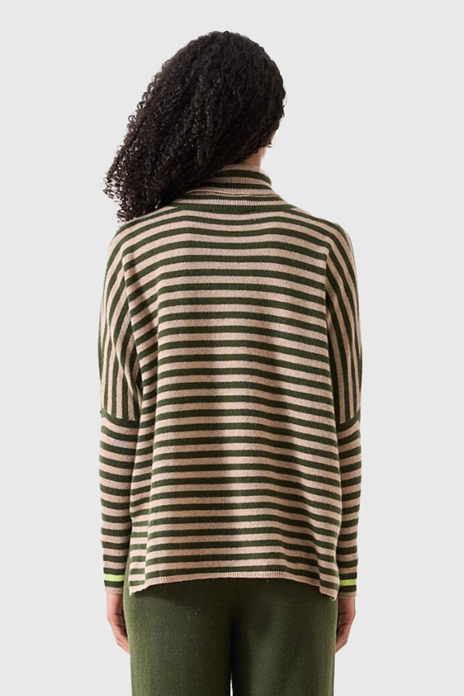 Absolut Cashmere Maglia Joanna Verde/beige Donna - 4