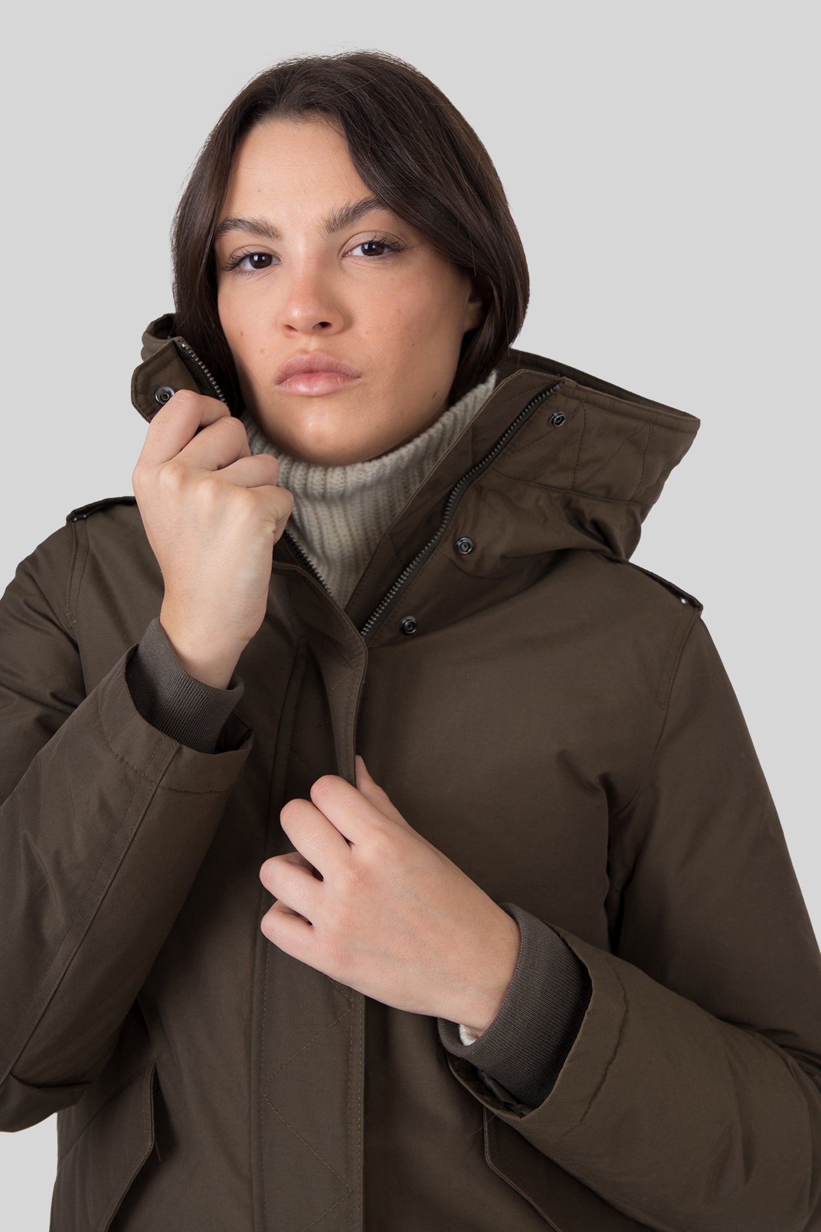 Woolrich Military Jacket Verde Scuro Donna - 1