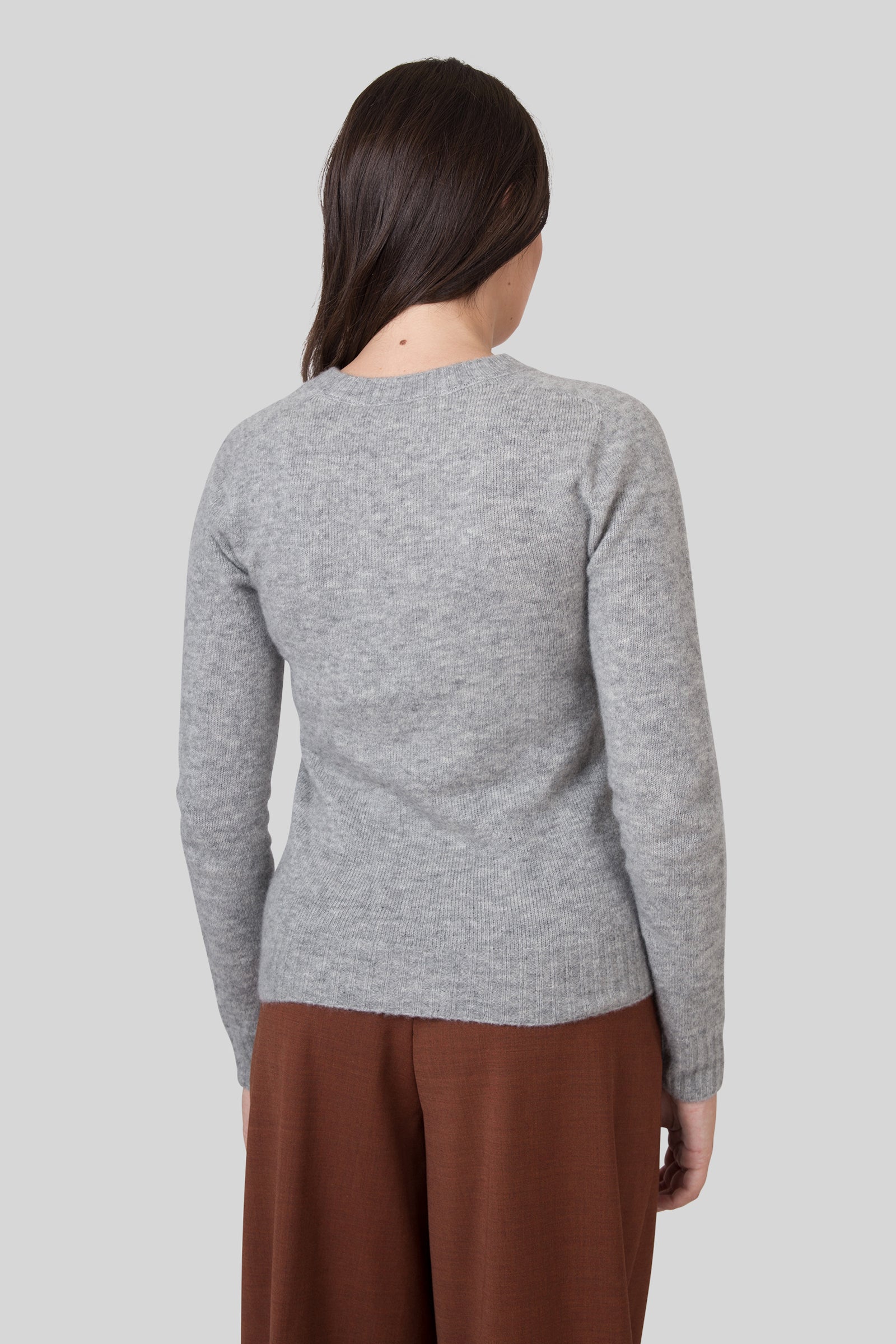 Grifoni Maglia Girocollo Grigio Melange Donna - 4