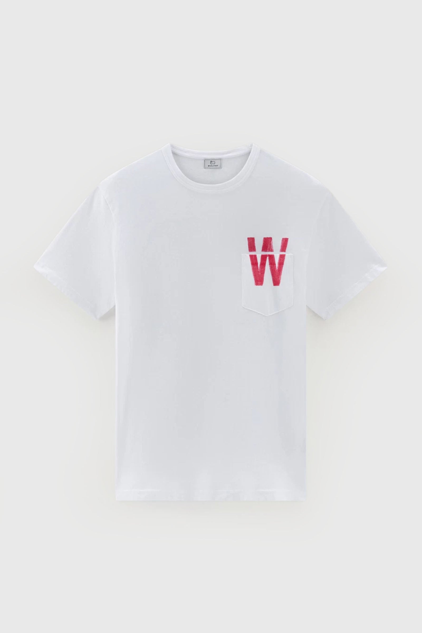 Woolrich T-shirt Flag Bianco Uomo - 5