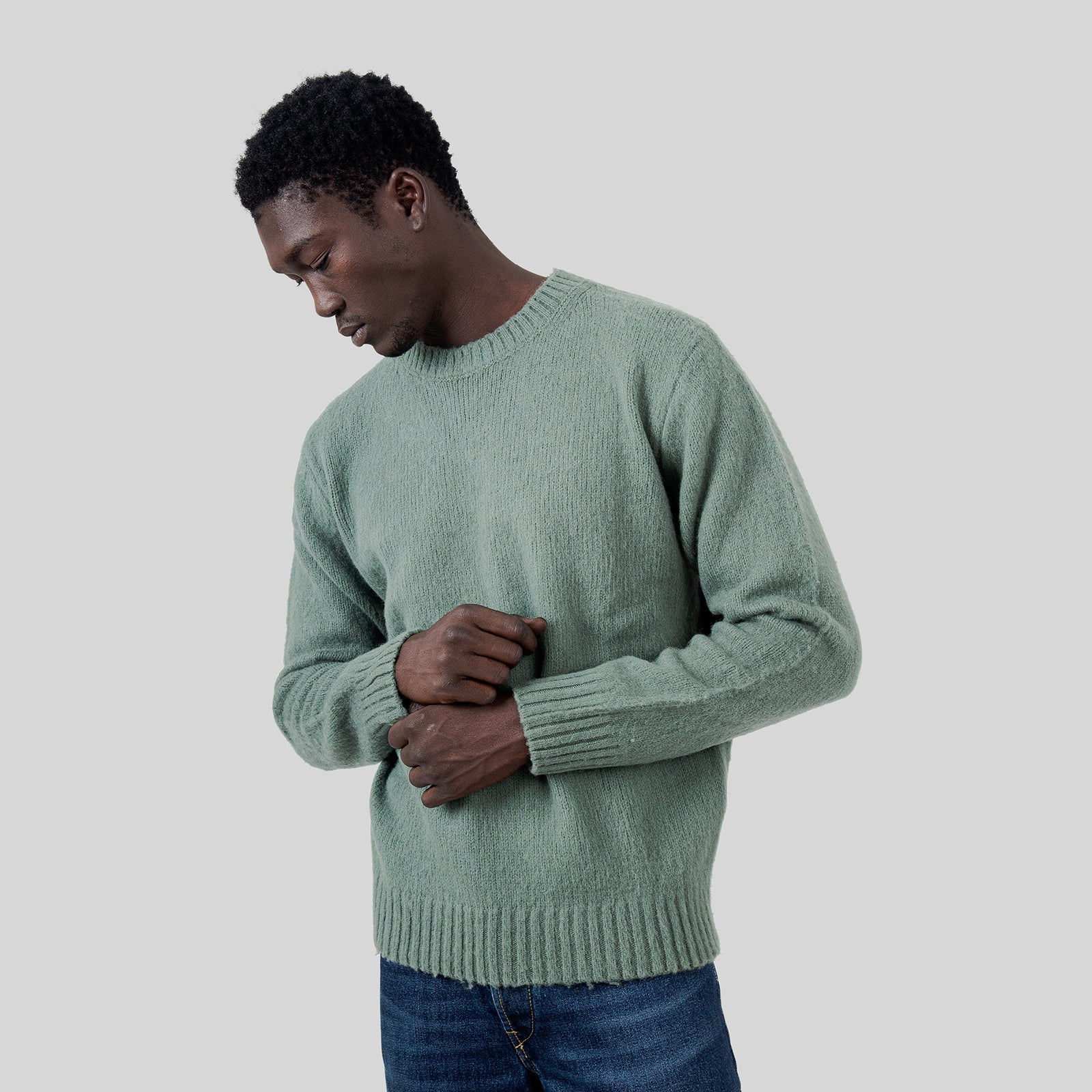 Shetland Wool Crew Neck Sweater - 7