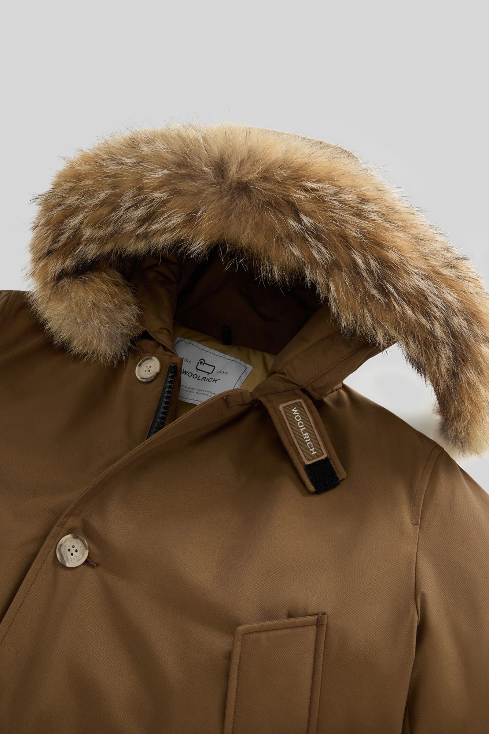 Woolrich Arctic Parka In Ramar Cloth Con Pelliccia Removibile Caffe' Uomo - 4