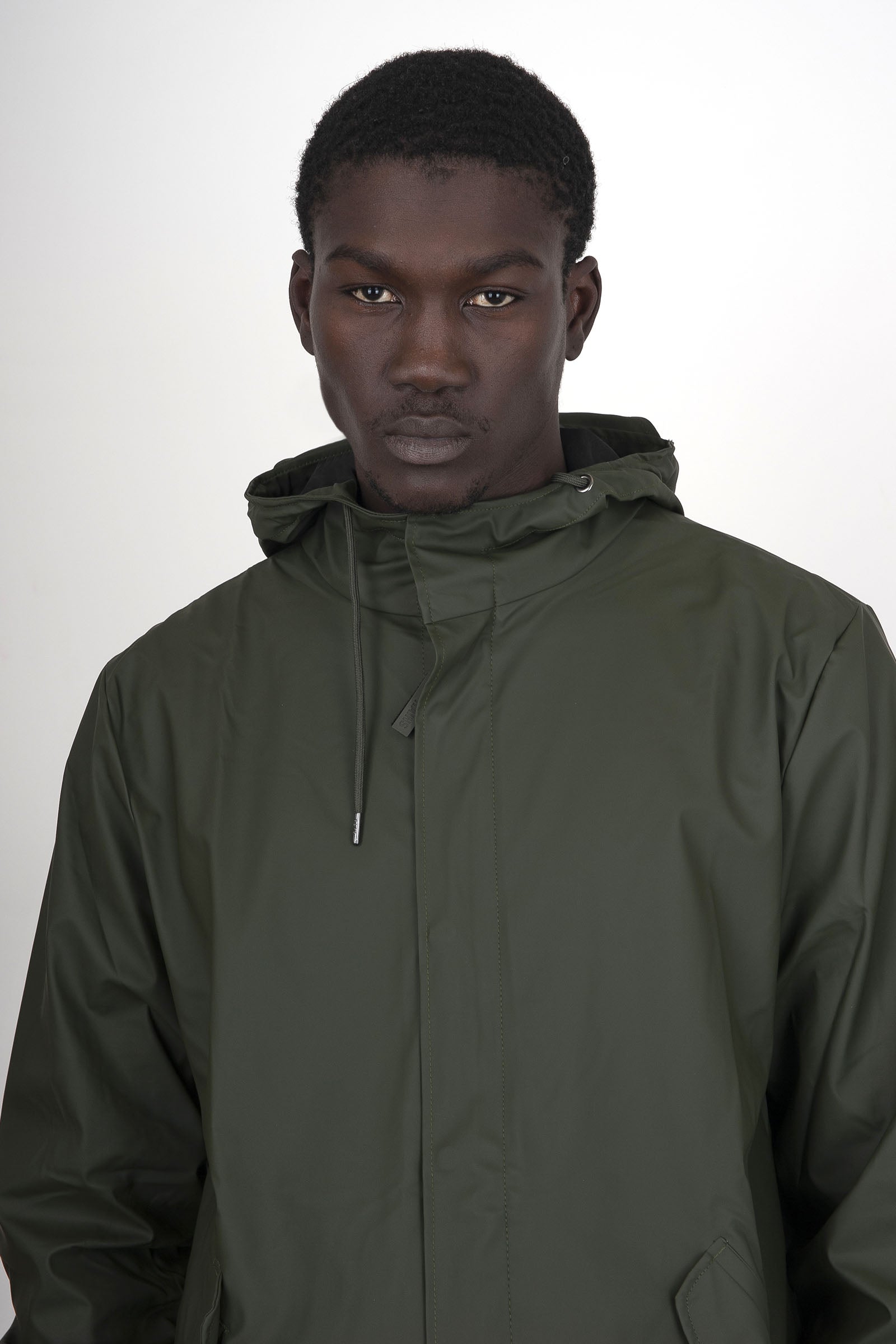 Rains Fishtail Jacket Verde Scuro Uomo - 3