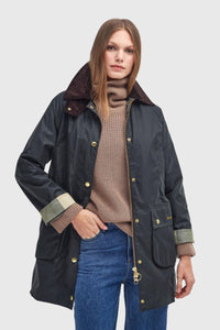 Barbour Long Beadnell Wax Verde Scuro Donna barbour