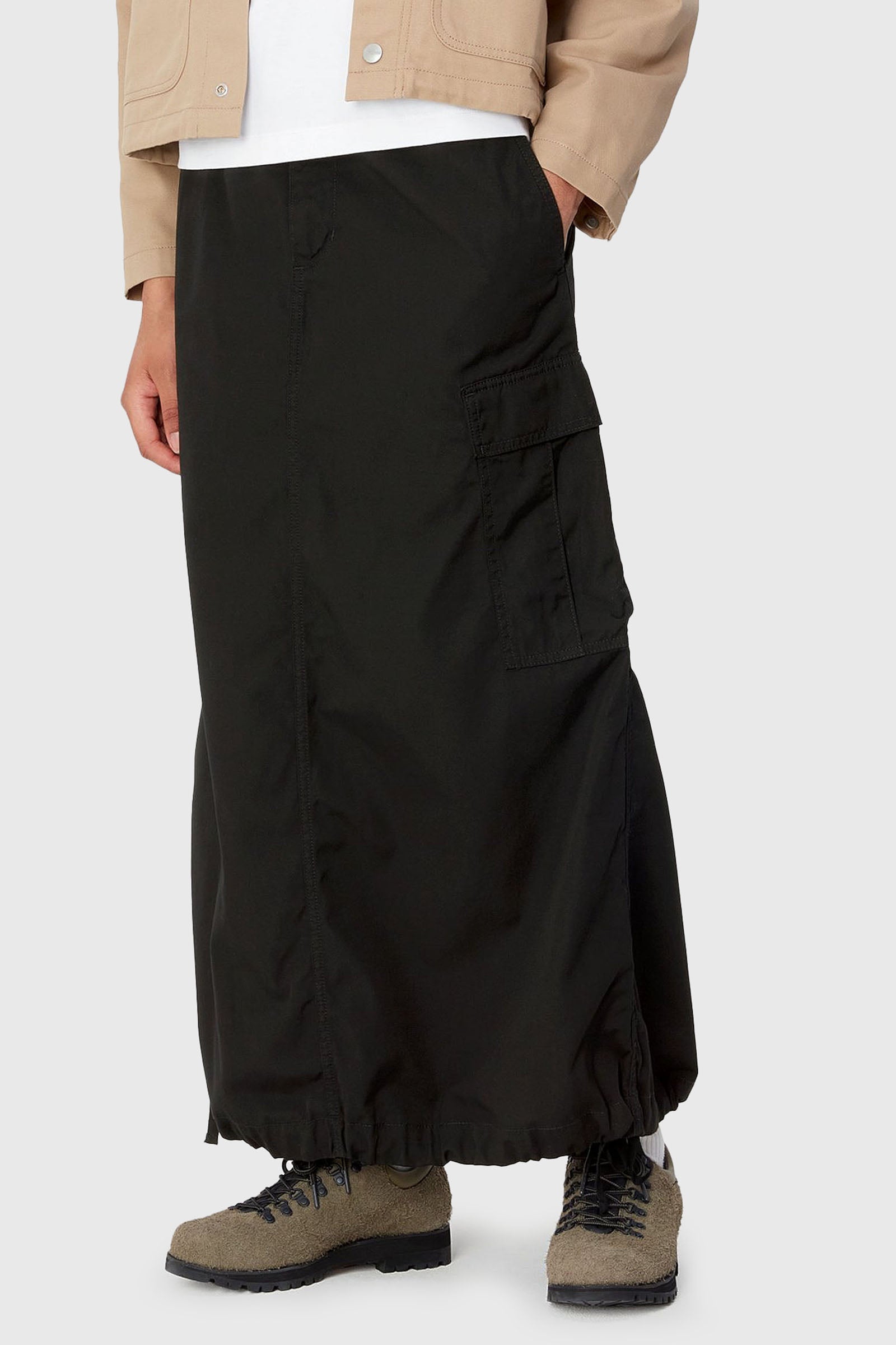 Carhartt Wip W' Cargo Skirt Long Nero Donna - 1