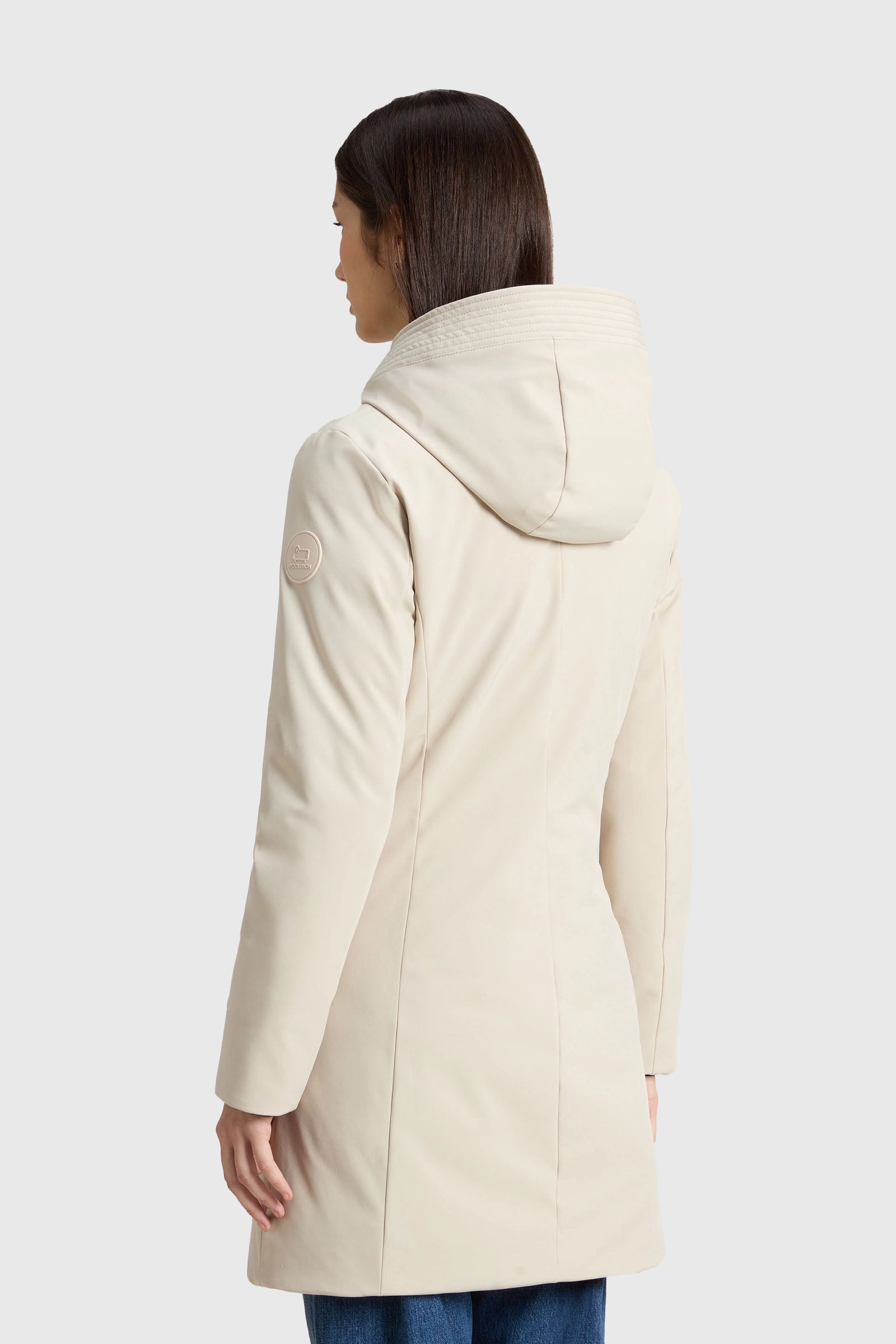 Woolrich Firth Parka In Tech Softshell Ghiaccio Donna - 2