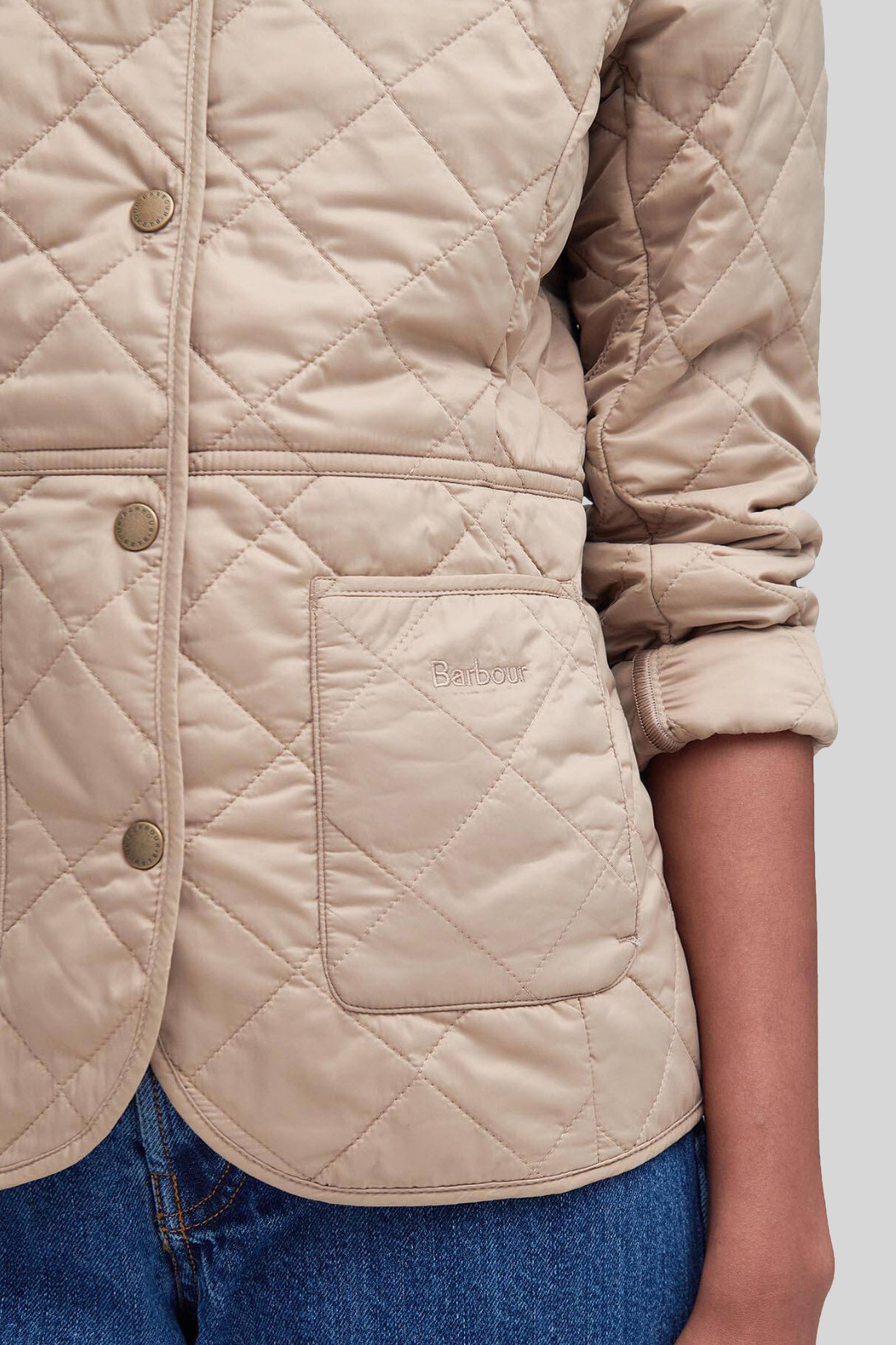 Barbour Deveron Quilt Beige Donna - 3