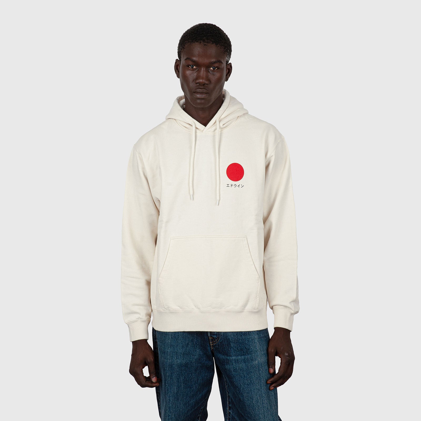 Edwin Felpa Japanese Sun Hoodie Bianco Off Uomo - 8