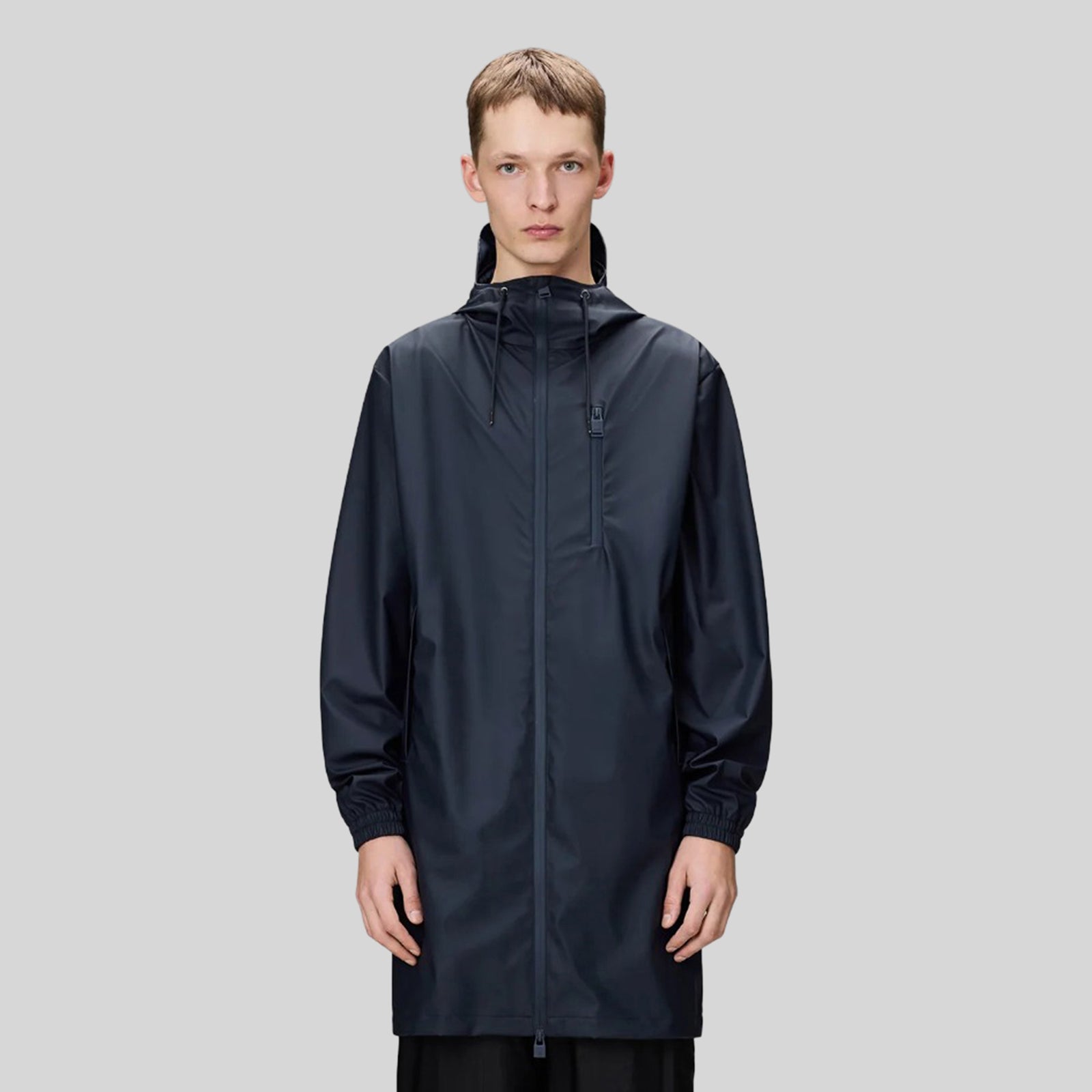 Rains Long Storm Breaker Blu Navy Uomo - 4