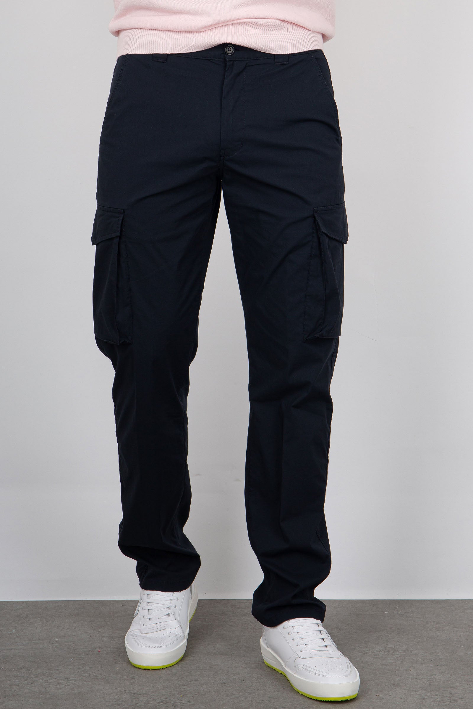 Aspesi Fieldpant Cargo Trousers Cotton/Nylon Navy Blue - 4
