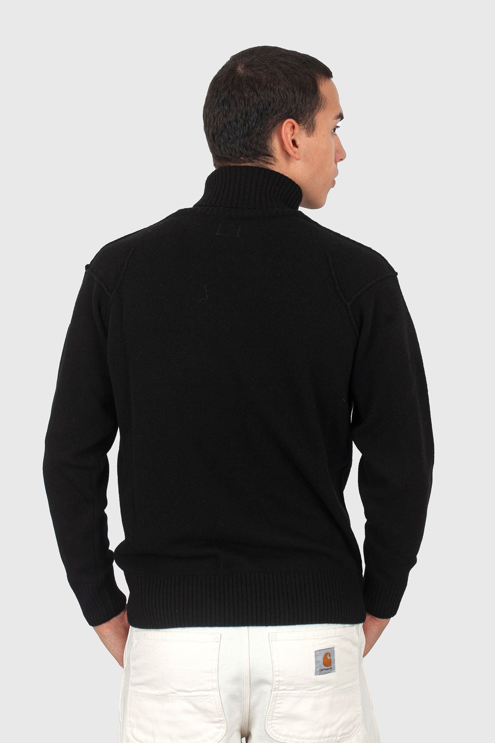 C.p. Company Maglia Lambswool Grs Turtleneck Knit Nero Uomo - 4