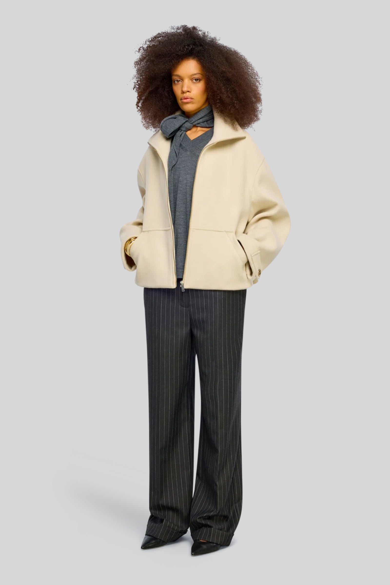 Semicouture Cappotto Jeanie Crusca Donna - 4